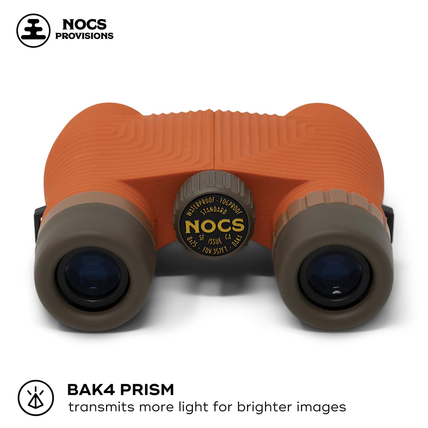 Nocs Provisions Standard Issue 8x25 Waterproof Binoculars | Lightweight, Compact, 8X Magnification, Wide View, Multi-Coated Lenses for Bird Watching, Hiking, and Outdoor Activities - Canary (Yellow)