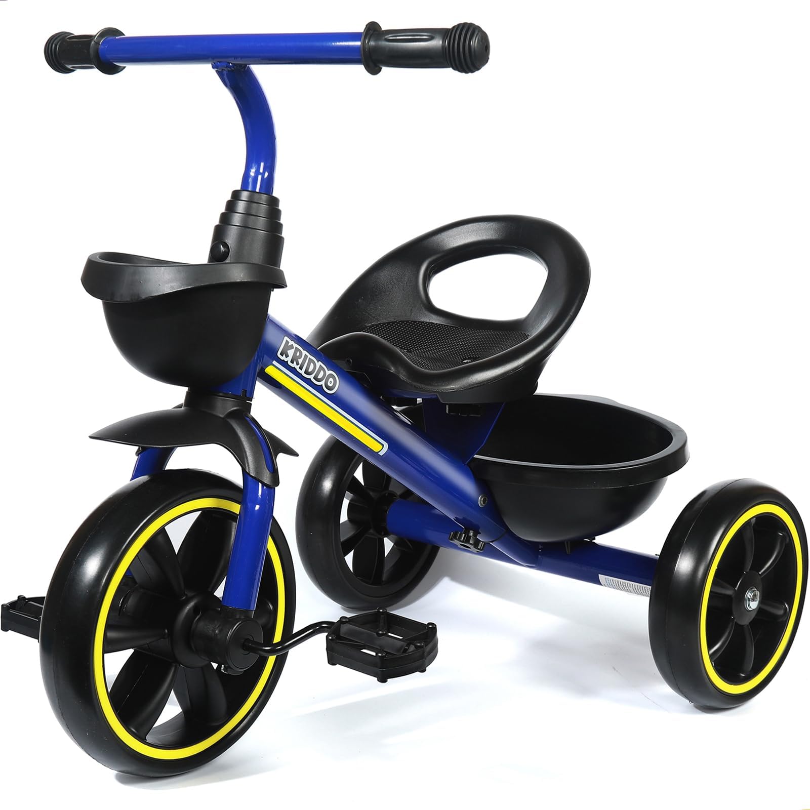 KRIDDO Kids Tricycle for 2-5 Year Olds - Gift for Toddlers - Black