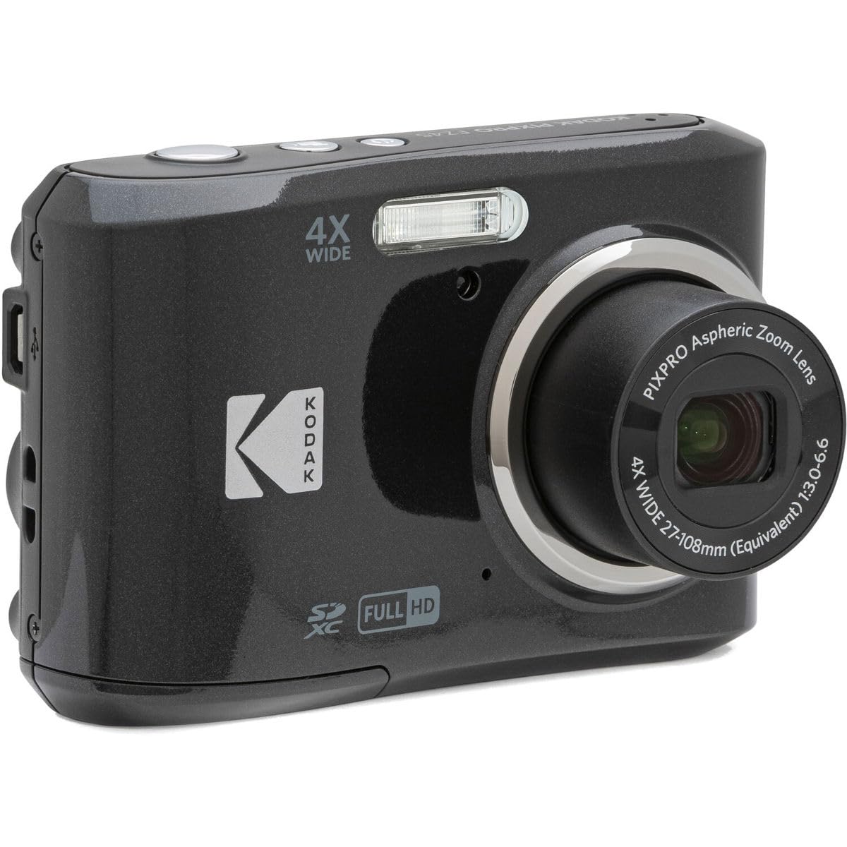 KODAK PIXPRO Friendly Zoom FZ45-BK 16MP Digital Camera with 4X Optical Zoom 27mm Wide Angle and 2.7" LCD Screen (Black)