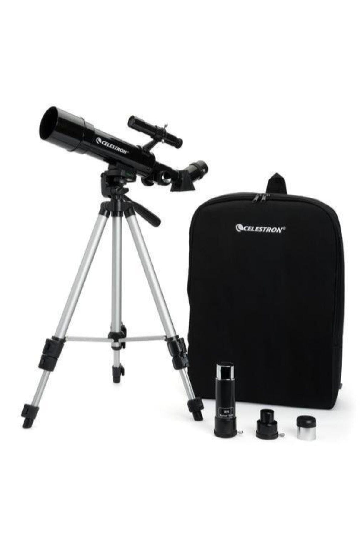 Celestron - 50mm Travel Scope - Portable Refractor Telescope - Fully-Coated Glass Optics - Ideal Telescope for Beginners - Bonus Astronomy Software Package