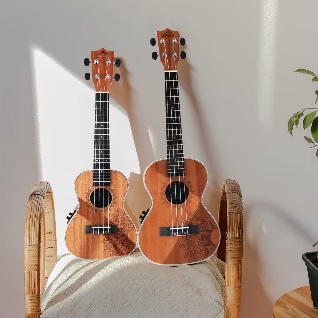 EASTROCK Concert Ukulele Mahogany Beginner 23 inch Ukelele Big Package Kit. Ukulele Ukalalee Suitable for adults, Beginners. (23-Mahogany)