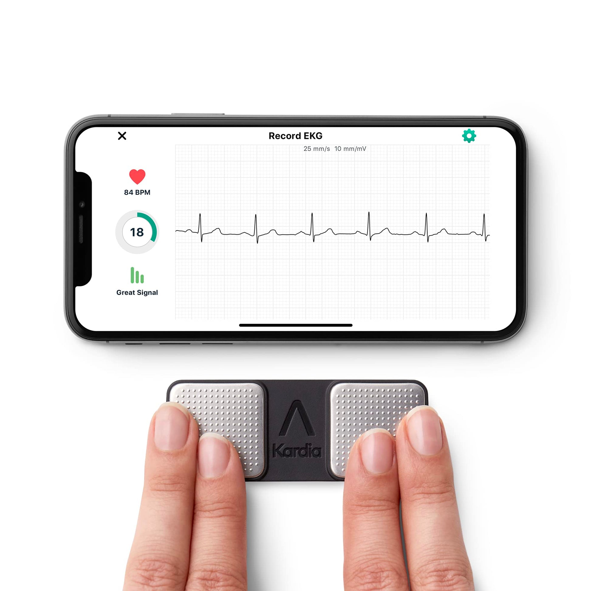 KardiaMobile 1-Lead Personal EKG Monitor – Record at Home – Detects AFib &amp; Irregular Arrhythmias – Easy Results in 30 Seconds – Works w/Most Smartphones - FSA/HSA Eligible