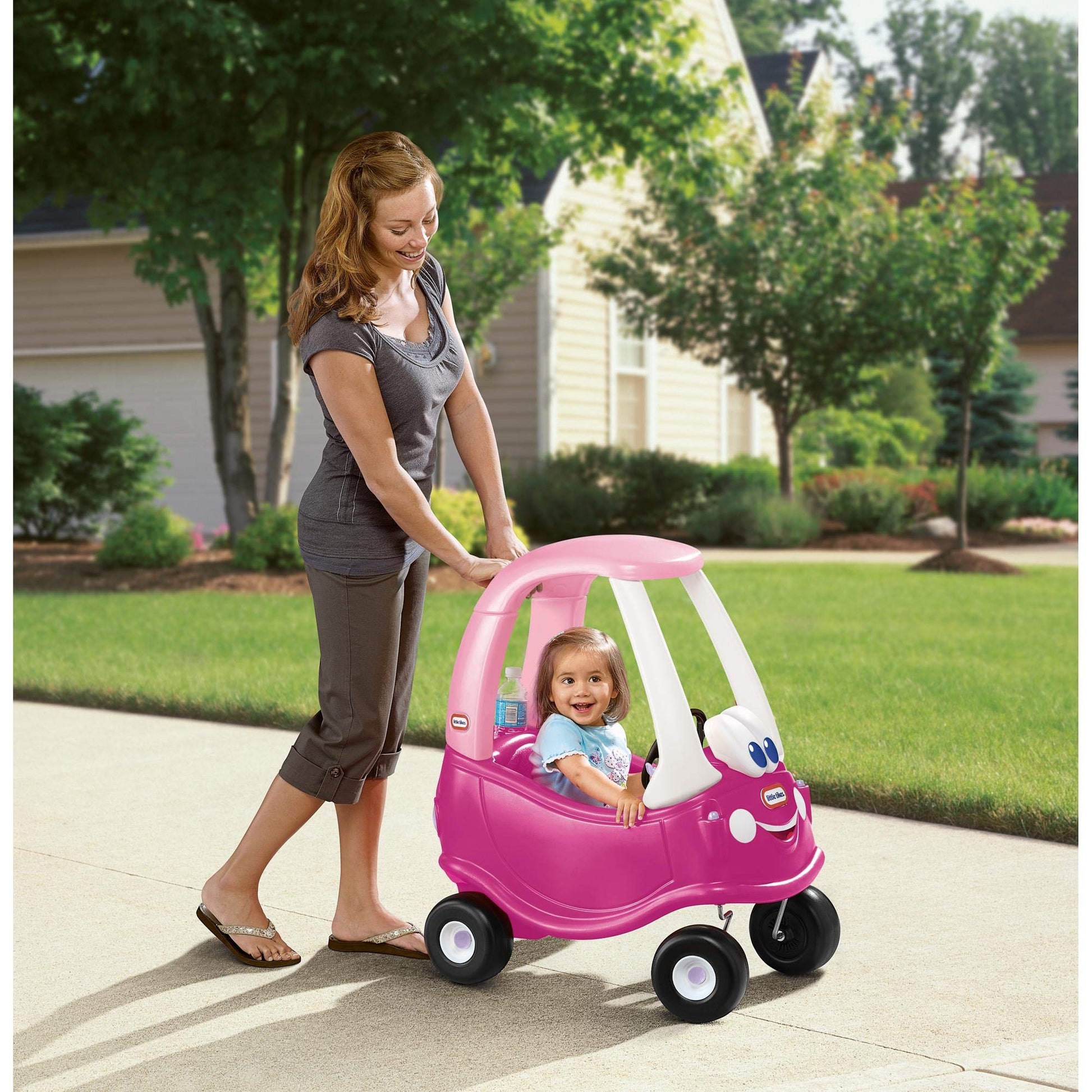 Little Tikes Princess Cozy Coupe Ride-On Toy - Toddler Car Push and Buggy Includes Working Doors, Steering Wheel, Horn, Gas Cap, Ignition Switch - For Boys and Girls Active Play , Magenta