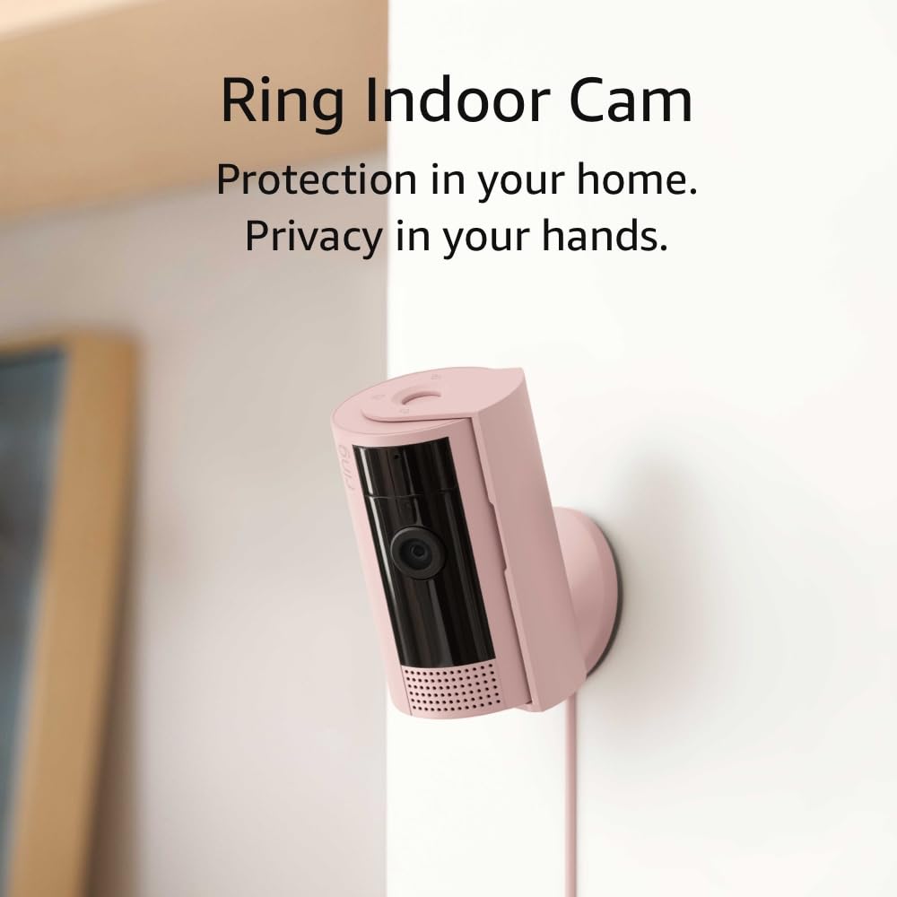 Ring Indoor Cam (2nd Gen) | latest generation, 2023 release | 1080p HD Video &amp; Color Night Vision, Two-Way Talk, and Manual Audio &amp; Video Privacy Cover | White