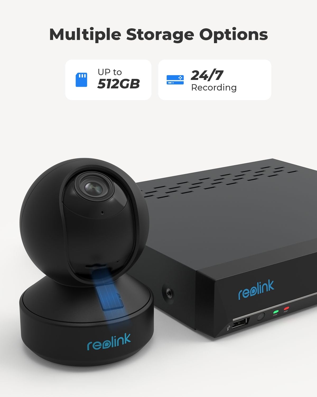 REOLINK 5GHz WiFi Indoor Camera, 5MP Plug-in Security Camera with 3X Optical Zoom, 360 Degree Baby/Dog Monitor with Auto Tracking, Person/Pet Detection, 2.4/5 GHz WiFi, Local Storage, E1 Zoom