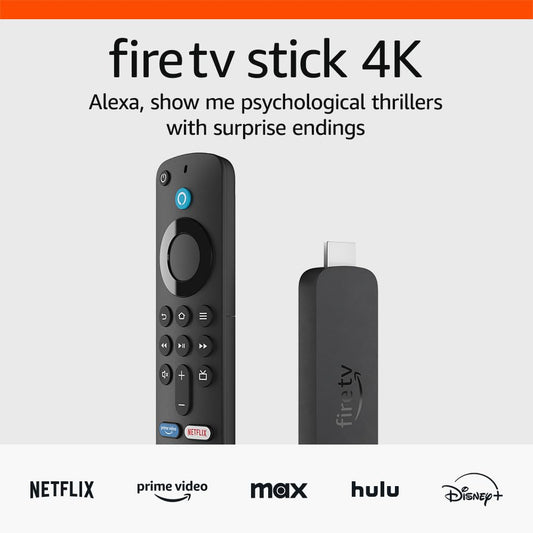 Amazon Fire TV Stick 4K (newest model) with AI-powered Fire TV Search, Wi-Fi 6, stream over 1.5 million movies and shows, free &amp; live TV