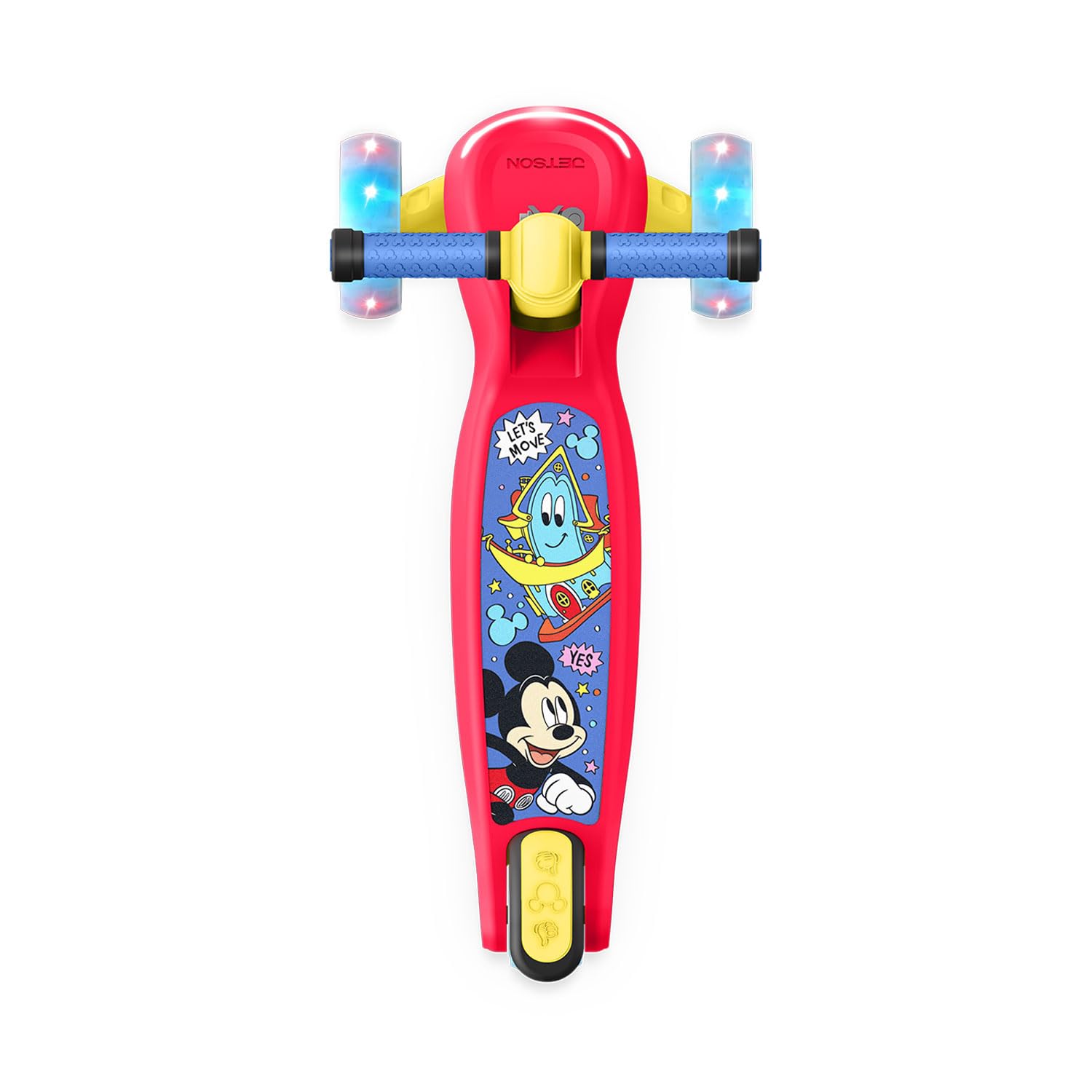 Jetson Character Kids Kick Scooter, LED Lights on Stem &amp; Light-Up Wheels, Lightweight Frame, Height-Adjustable Handlebar, Lean-to-Steer System, Easy-Fold Mechanism