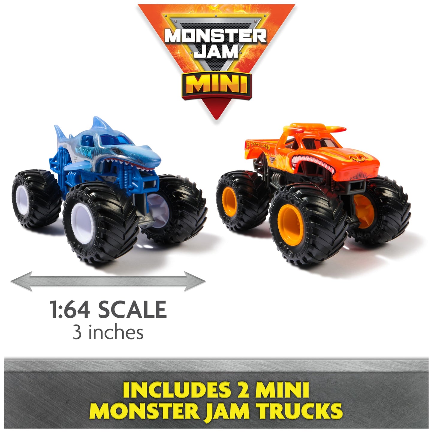 Monster Jam, Official 12-Pack of 1:64 Scale Die-Cast Monster Trucks for Boys and Girls, Kids Toys for Ages 4 and Up, Amazon Exclusive