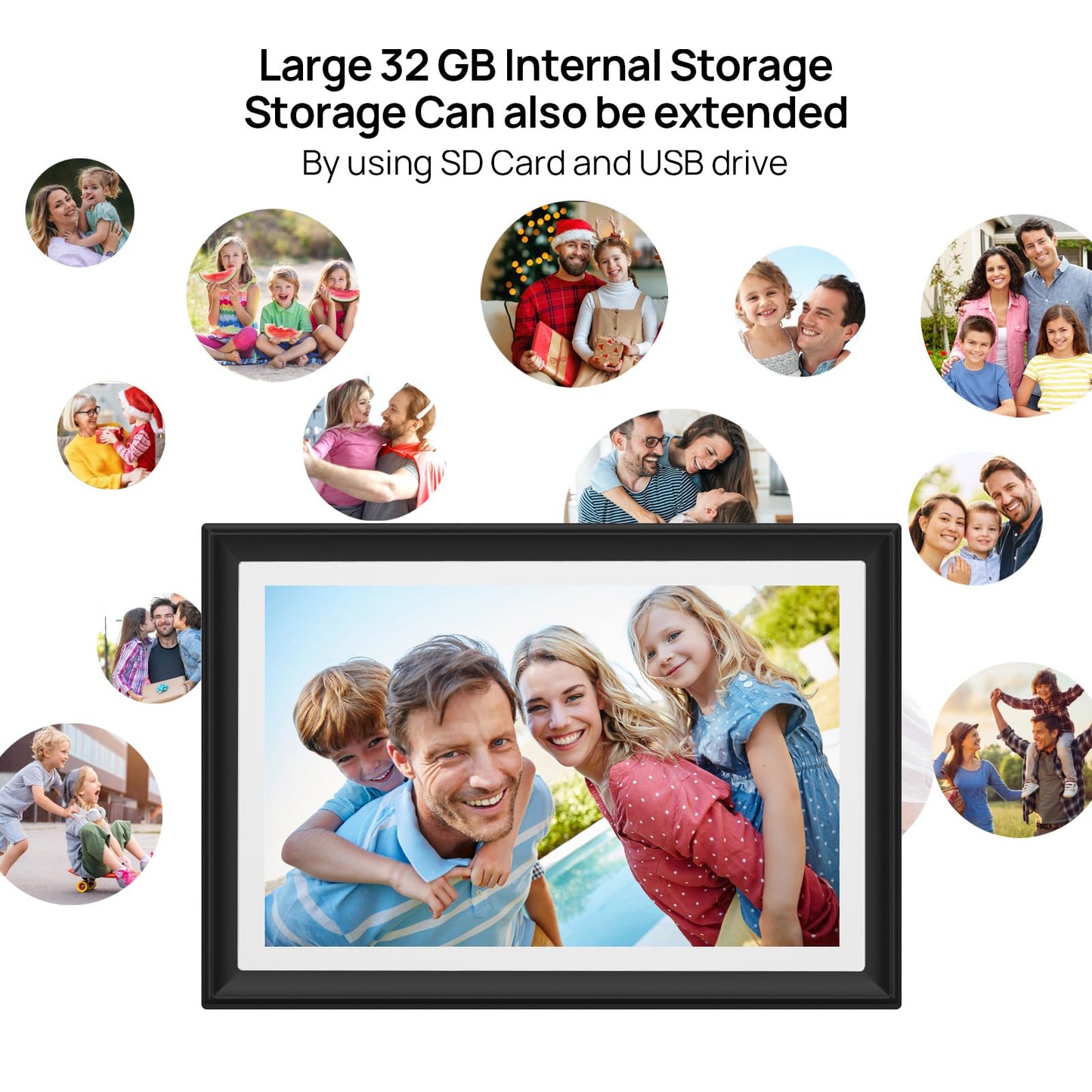 FRAMEO Digital Photo Frame, 10.1 Inch WiFi Digital Picture Frame with 1280x800 IPS HD Touch Screen, 32GB Storage Auto-Rotate Wall Mountable Easy Share Photos or Videos via Frameo App from Anywhere