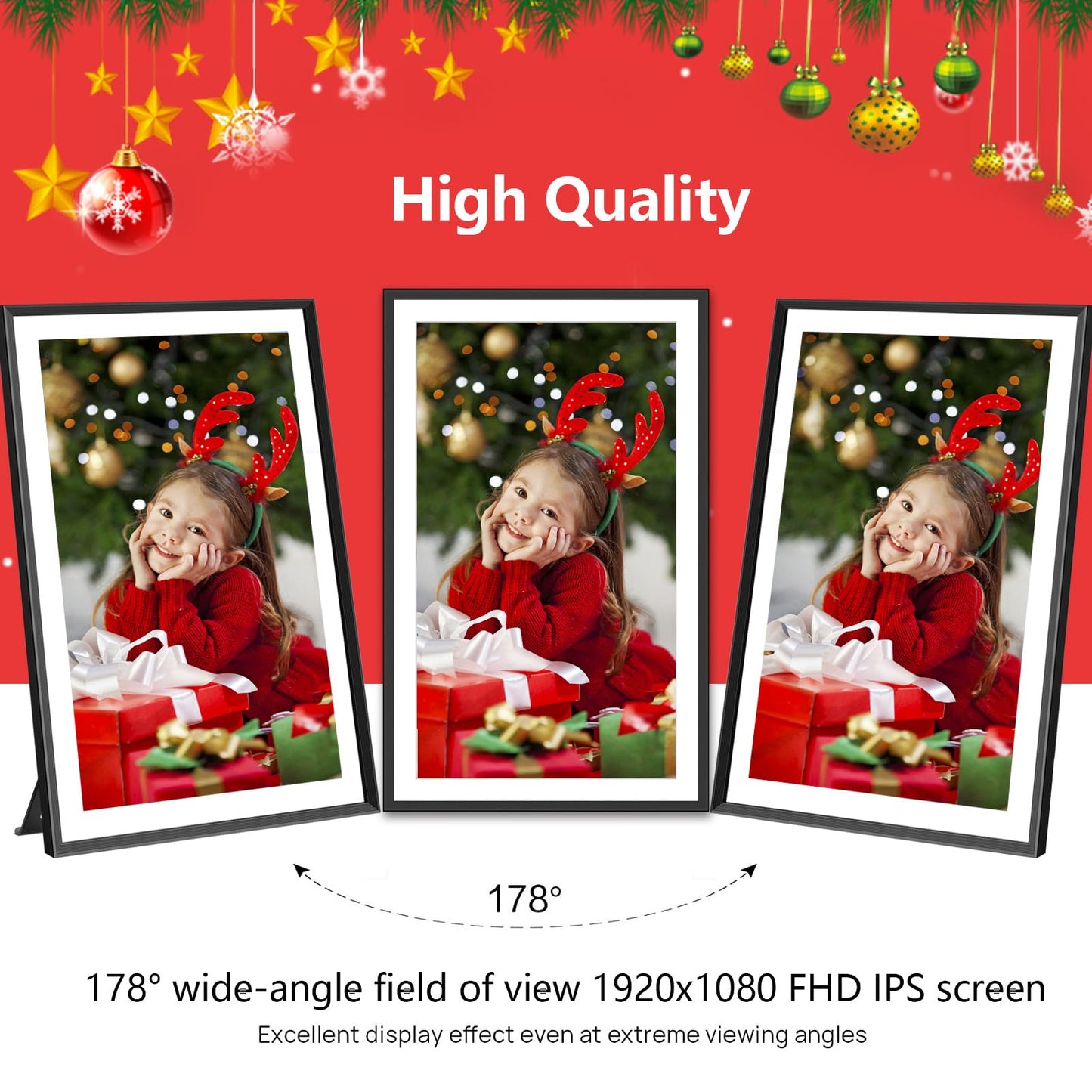 FRAMEO Digital Photo Frame, 10.1 Inch WiFi Digital Picture Frame with 1280x800 IPS HD Touch Screen, 32GB Storage Auto-Rotate Wall Mountable Easy Share Photos or Videos via Frameo App from Anywhere