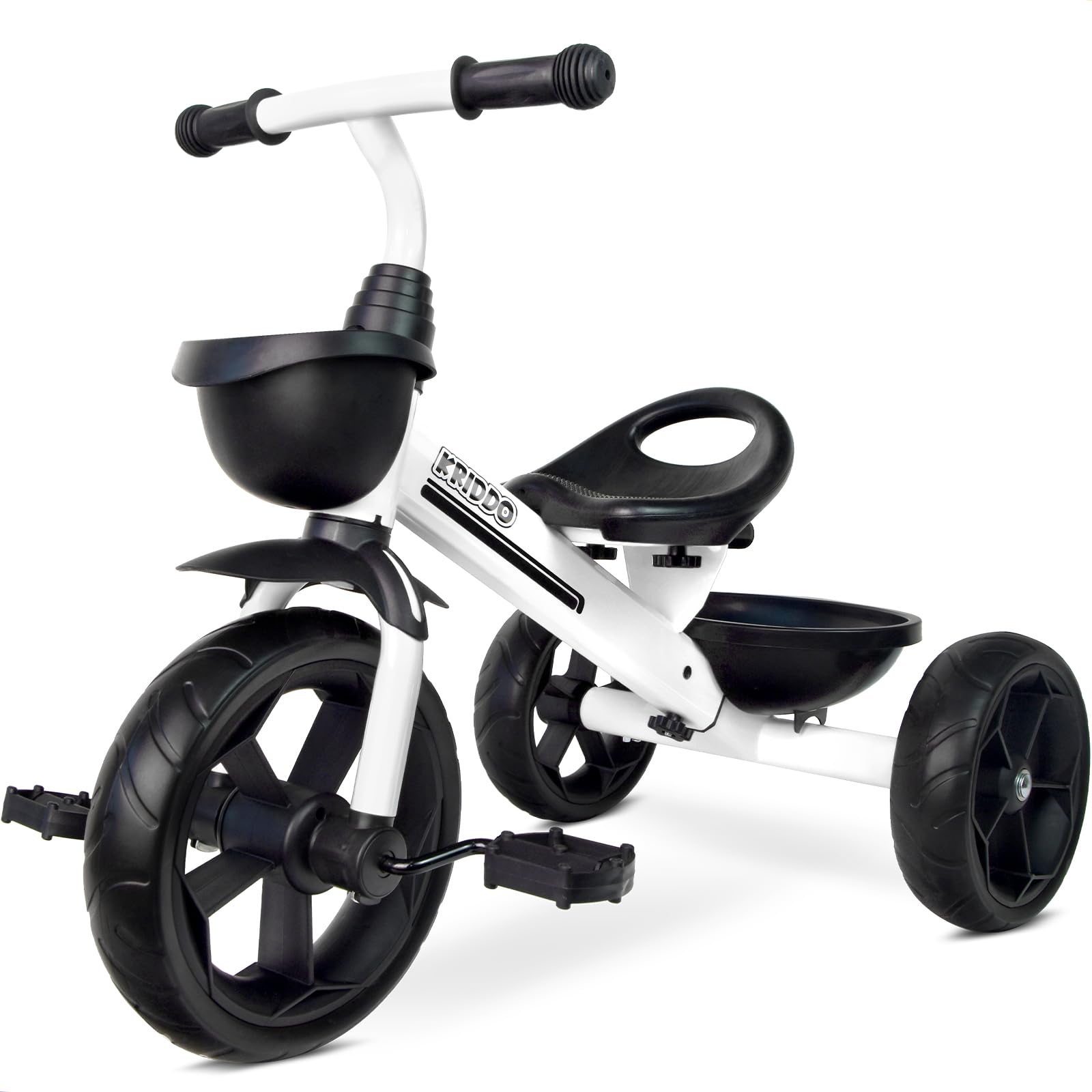 KRIDDO Kids Tricycle for 2-5 Year Olds - Gift for Toddlers - Black