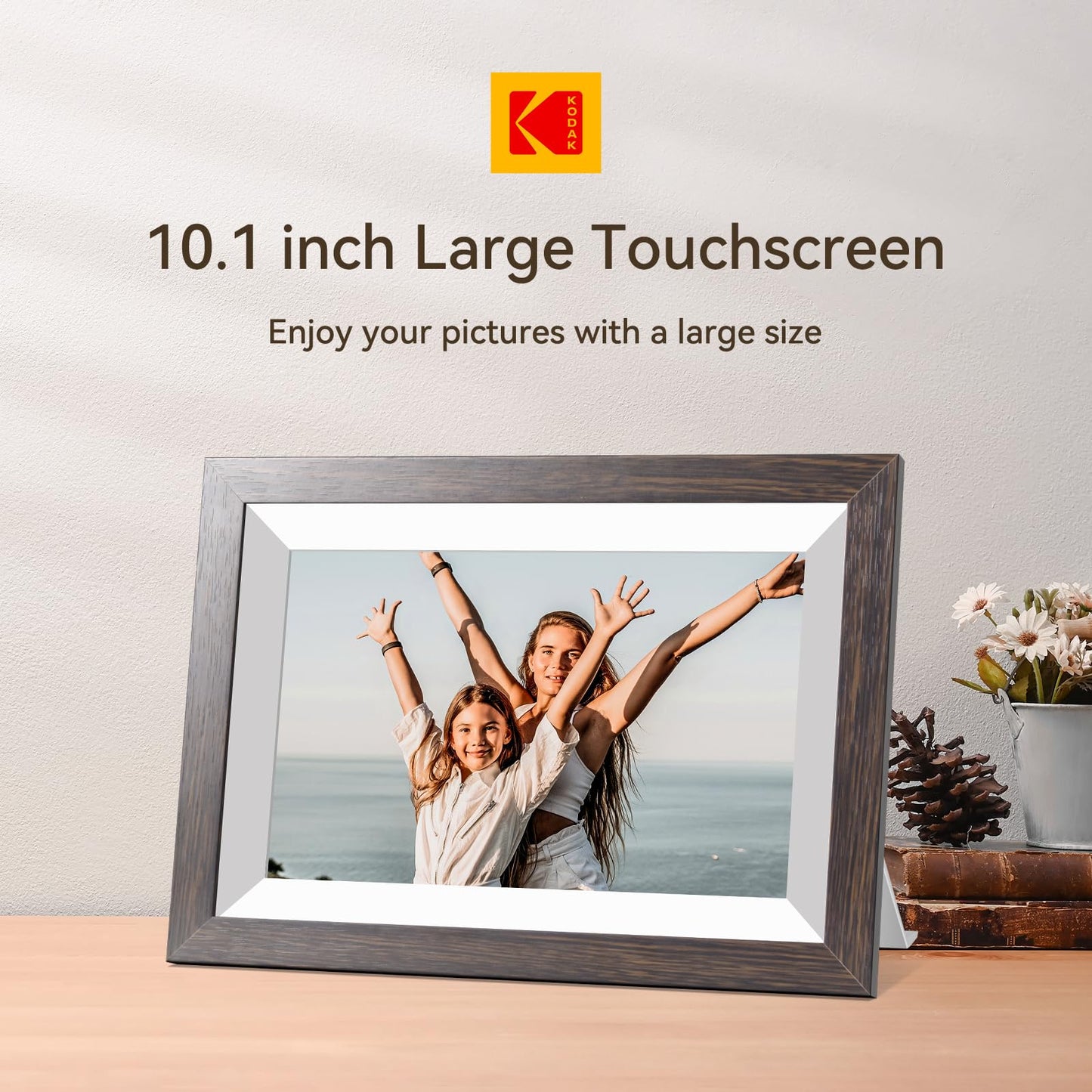 KODAK 10.1 Inch WiFi Digital Picture Frame with 32GB Storage, Electronic Smart Digital Photo Frame 1280x800 IPS Touch Screen, Auto-Rotate, Share Moments Instantly Gifts for Women Mothers Day Christmas