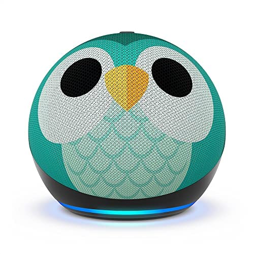 Amazon Echo Dot Kids (newest model), Designed for kids, with parental controls, Includes 1 Year of Amazon Kids+, Owl