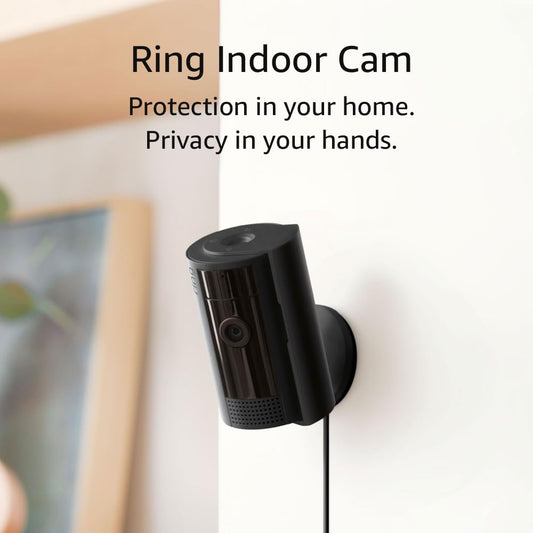 Ring Indoor Cam (2nd Gen) | latest generation, 2023 release | 1080p HD Video &amp; Color Night Vision, Two-Way Talk, and Manual Audio &amp; Video Privacy Cover | White