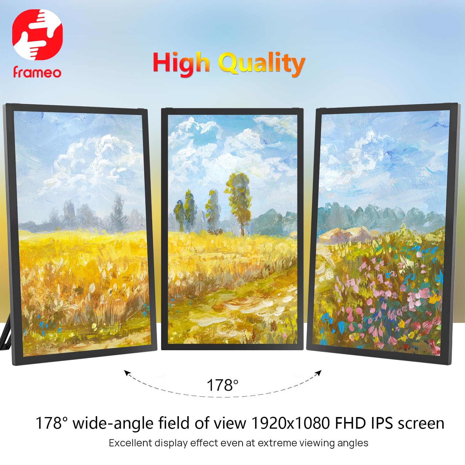 FRAMEO Digital Photo Frame, 10.1 Inch WiFi Digital Picture Frame with 1280x800 IPS HD Touch Screen, 32GB Storage Auto-Rotate Wall Mountable Easy Share Photos or Videos via Frameo App from Anywhere