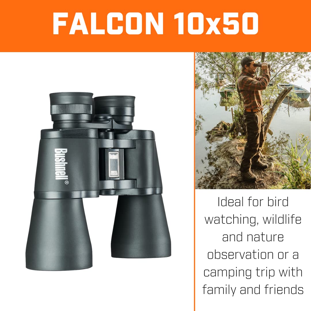 Bushnell Falcon 10x50 Wide Angle Binoculars (Black)