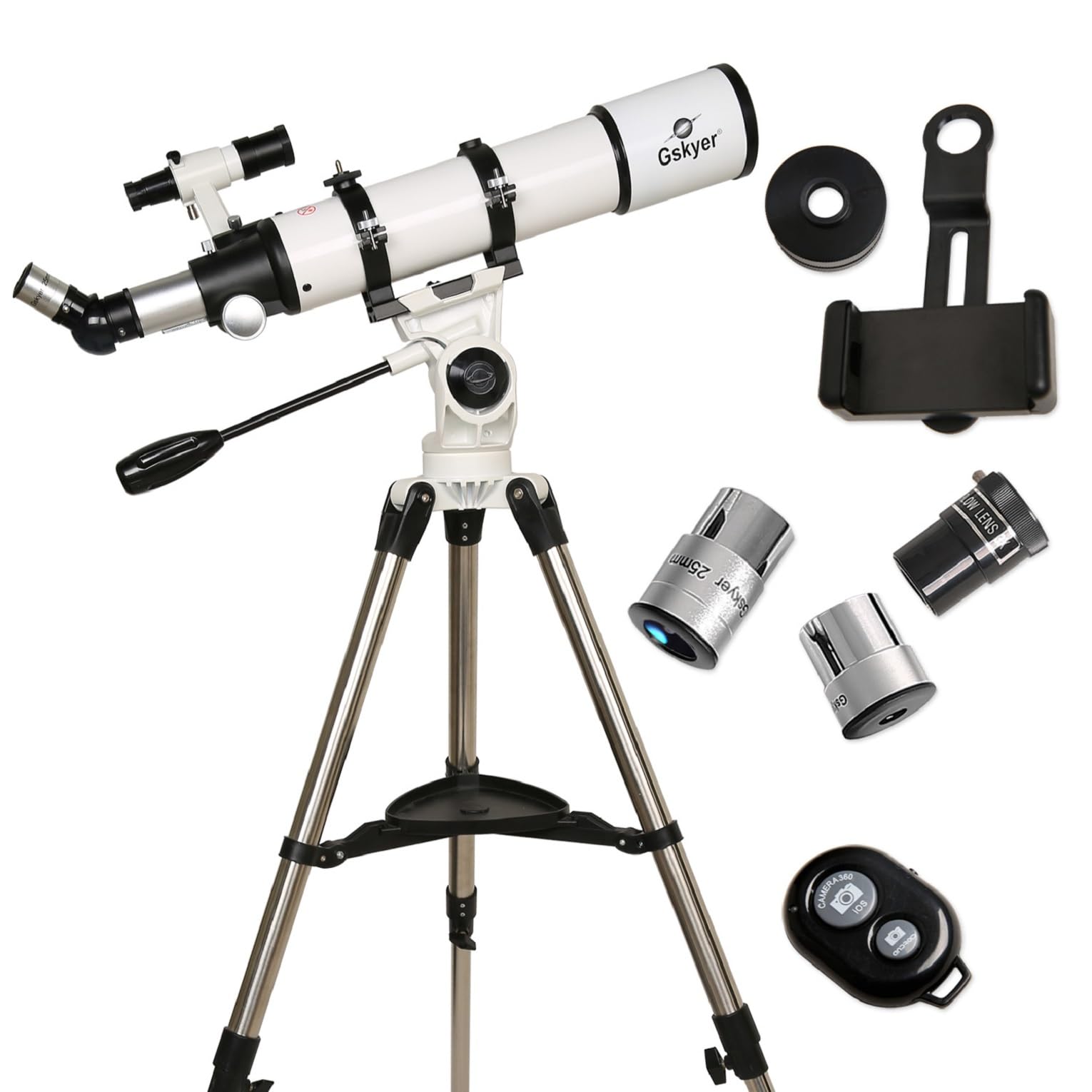 Gskyer Telescope, 70mm Aperture 400mm AZ Mount Astronomical Refracting Telescope for Kids Beginners - Travel Telescope with Carry Bag, Phone Adapter and Wireless Remote.