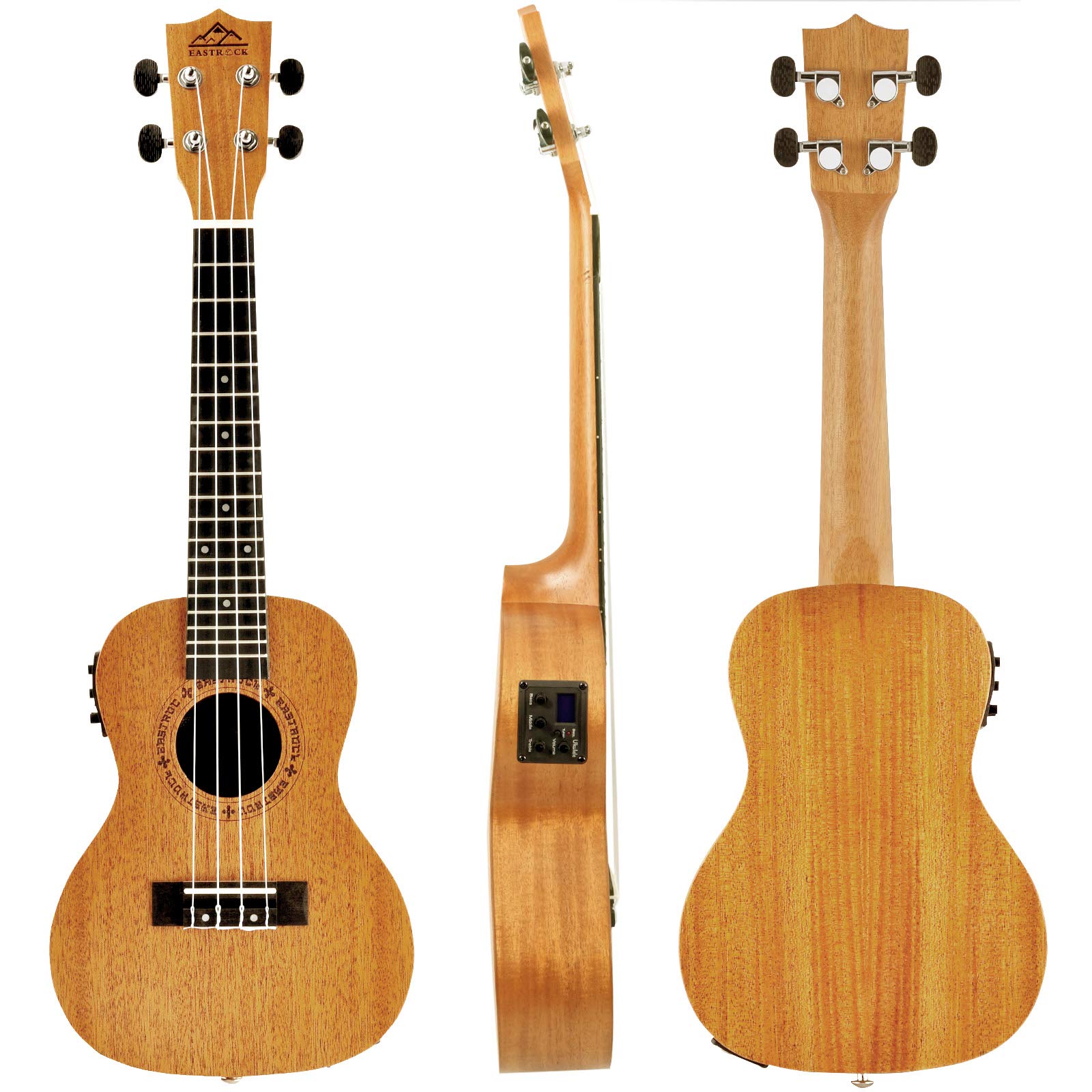 EASTROCK Concert Ukulele Mahogany Beginner 23 inch Ukelele Big Package Kit. Ukulele Ukalalee Suitable for adults, Beginners. (23-Mahogany)