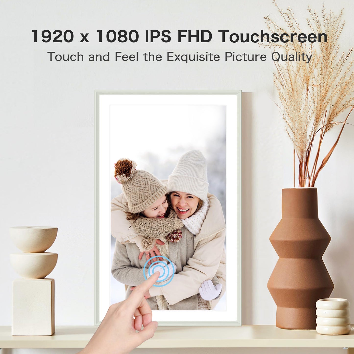 Digital Picture Frame WiFi, 10.1 Inch Frameo Digital Photo Frame 32GB Memory, 1280 * 800 Touch Screen, Auto-Rotate, Share Pictures Videos Instantly, Wedding, Birthday, Gift for Mom, Dad, Grandparents