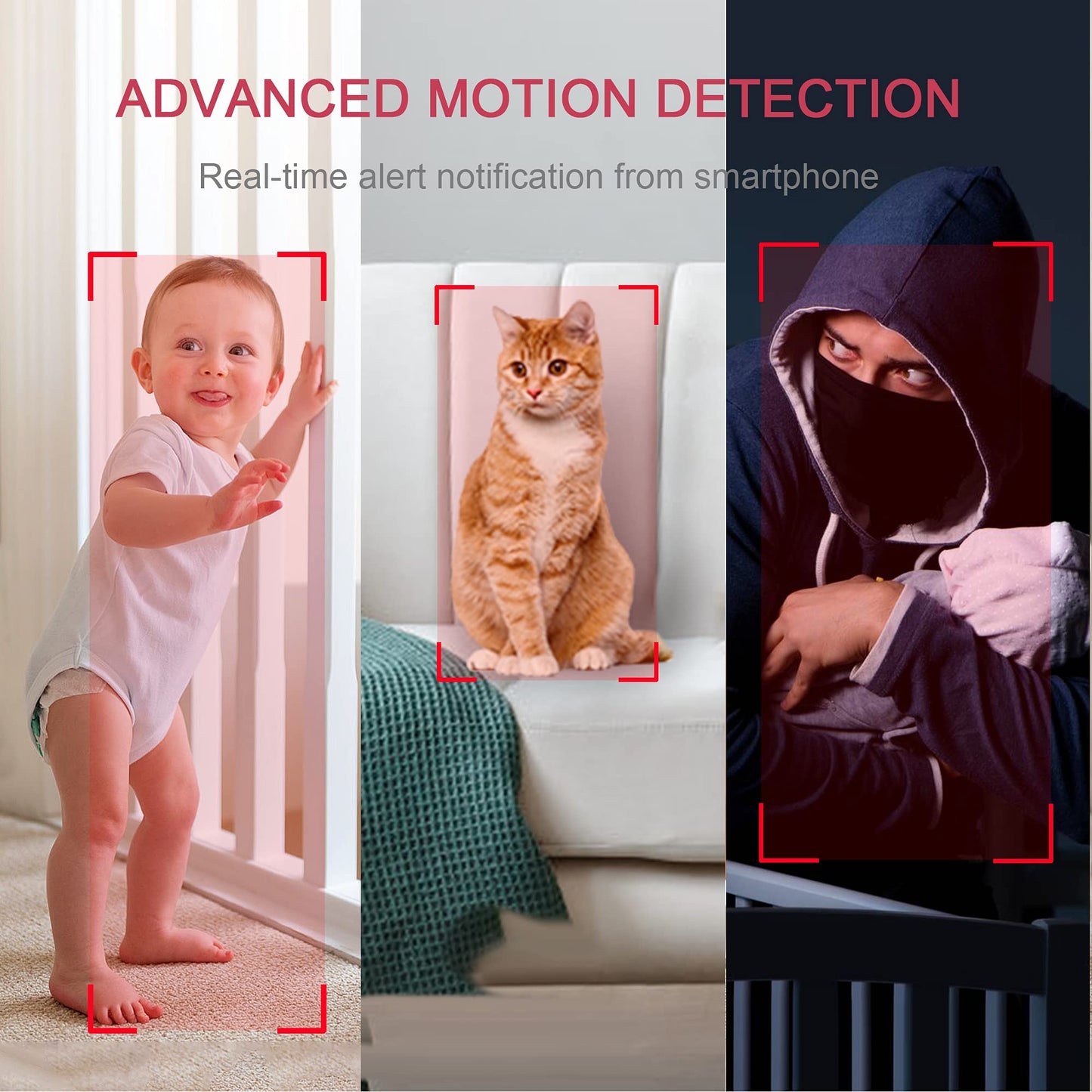 LaView Security Cameras 4pcs, Home Security Camera Indoor 1080P, Wi-Fi Cameras Wired for Pet, Motion Detection, Two-Way Audio, Night Vision, Phone App, Works with Alexa, iOS &amp; Android &amp; Web Access