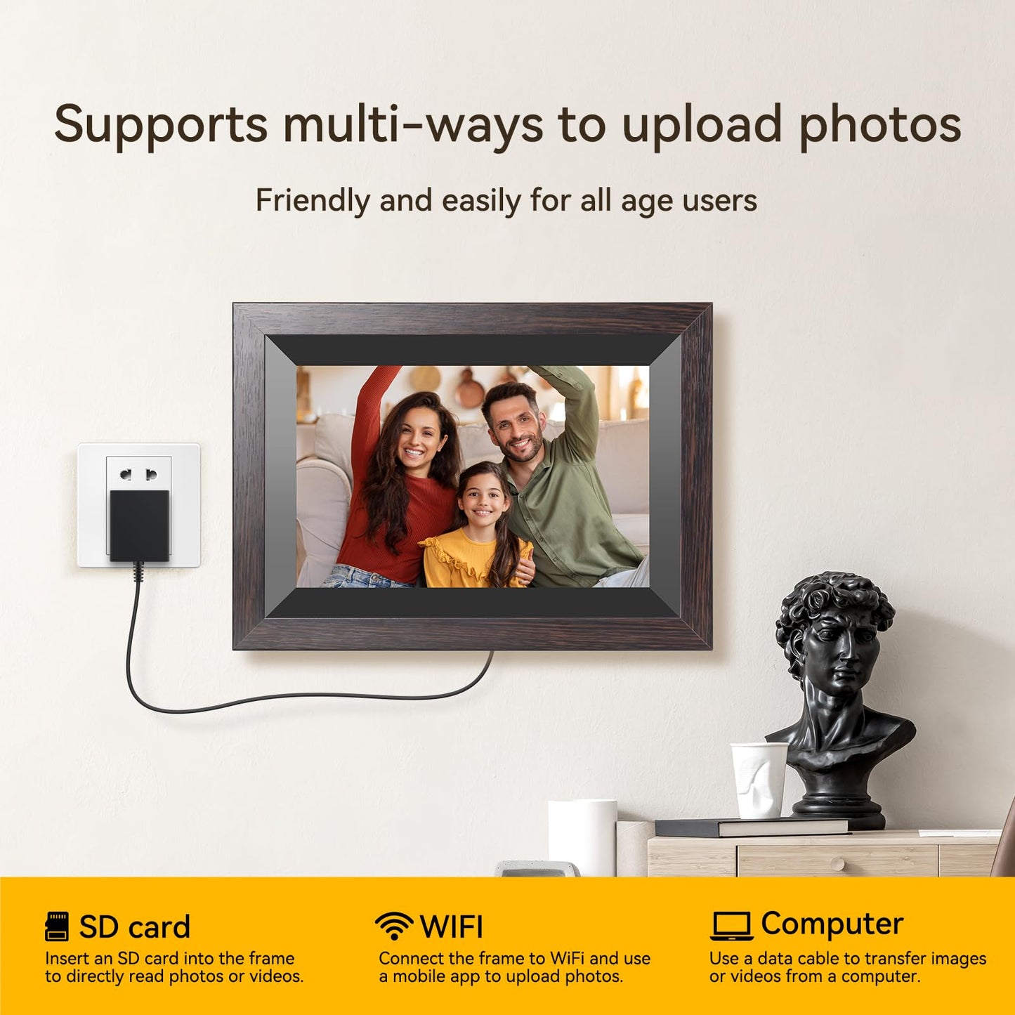 KODAK 10.1 Inch WiFi Digital Picture Frame with 32GB Storage, Electronic Smart Digital Photo Frame 1280x800 IPS Touch Screen, Auto-Rotate, Share Moments Instantly Gifts for Women Mothers Day Christmas