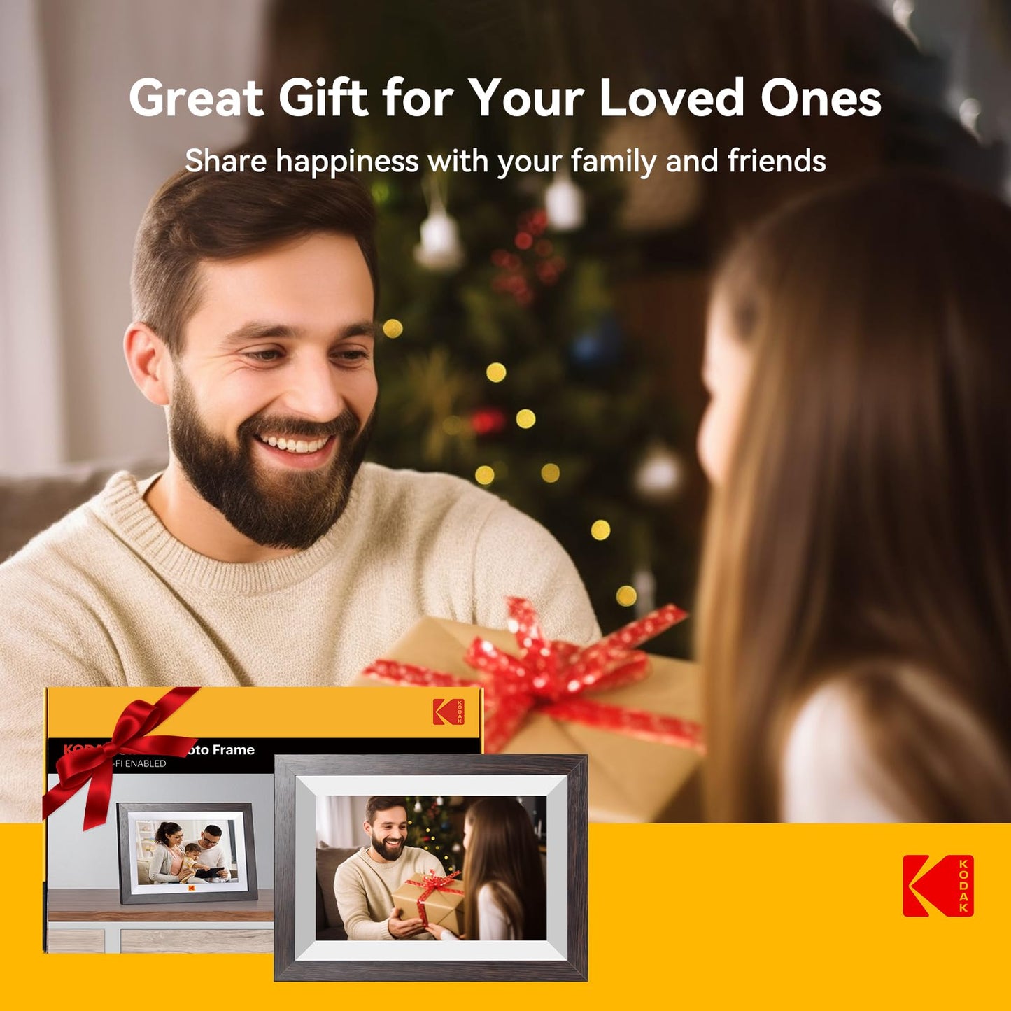 KODAK 10.1 Inch WiFi Digital Picture Frame with 32GB Storage, Electronic Smart Digital Photo Frame 1280x800 IPS Touch Screen, Auto-Rotate, Share Moments Instantly Gifts for Women Mothers Day Christmas