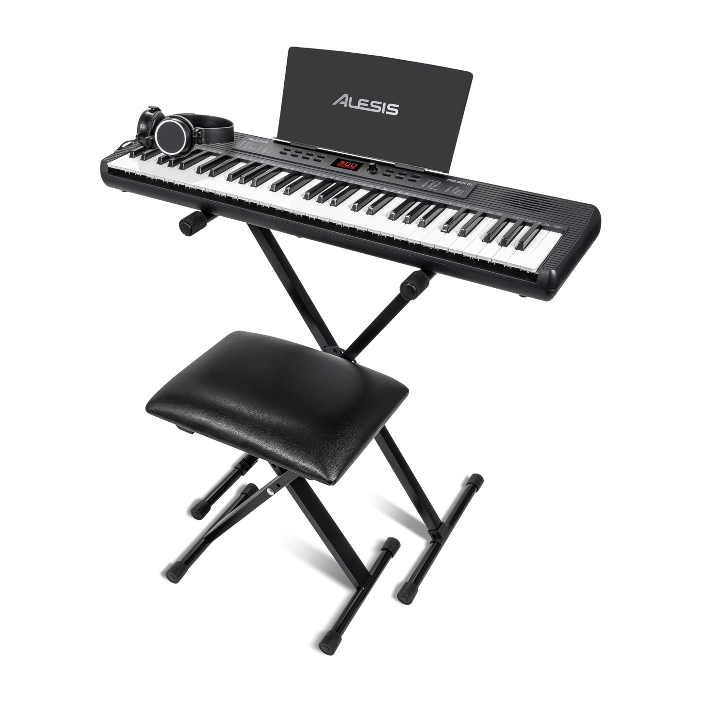 Alesis Melody 61 MK4 Keyboard Piano for Beginners with 61 Keys Speakers, Tablet/Sheet Music Stand, 300 Sounds and Music Lessons