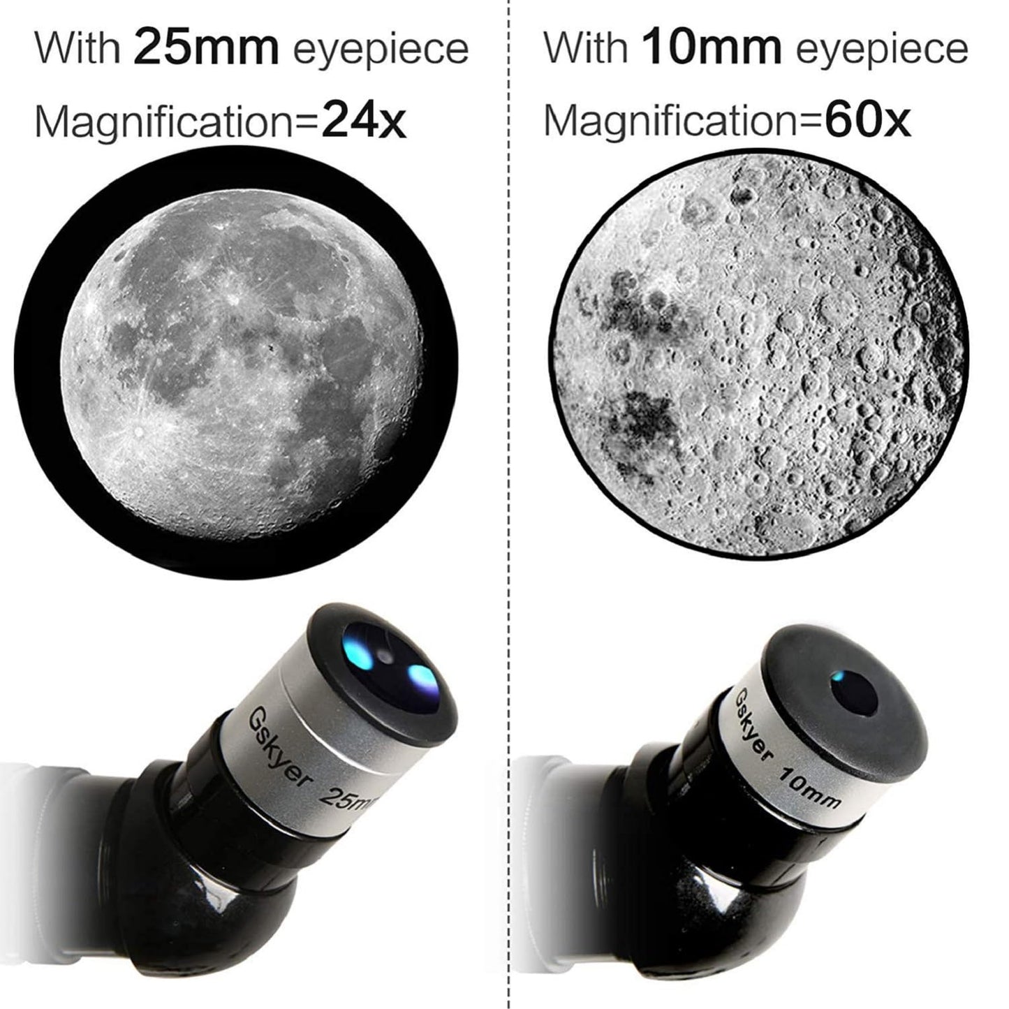 Gskyer Telescope, 70mm Aperture 400mm AZ Mount Astronomical Refracting Telescope for Kids Beginners - Travel Telescope with Carry Bag, Phone Adapter and Wireless Remote.