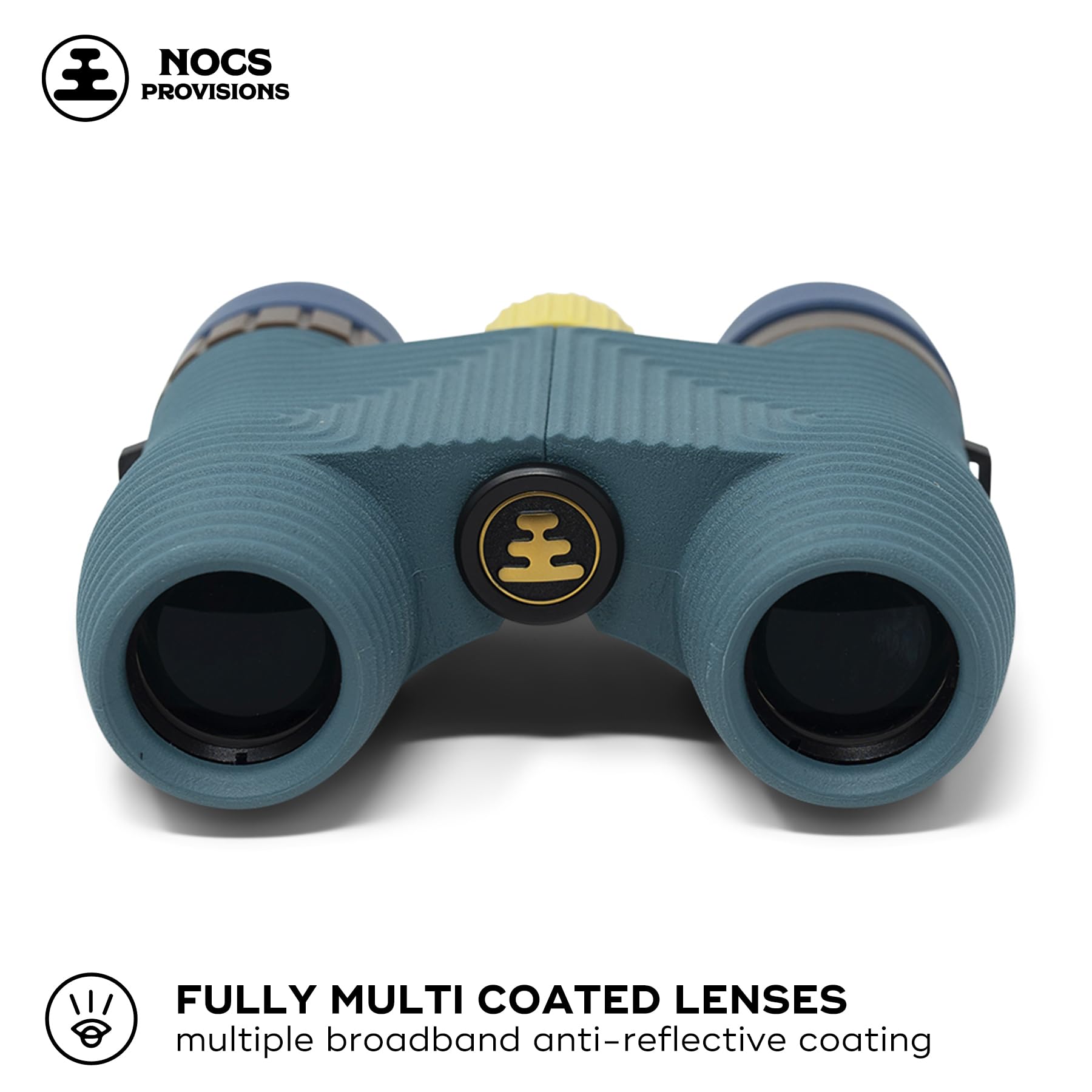 Nocs Provisions Standard Issue 8x25 Waterproof Binoculars | Lightweight, Compact, 8X Magnification, Wide View, Multi-Coated Lenses for Bird Watching, Hiking, and Outdoor Activities - Canary (Yellow)