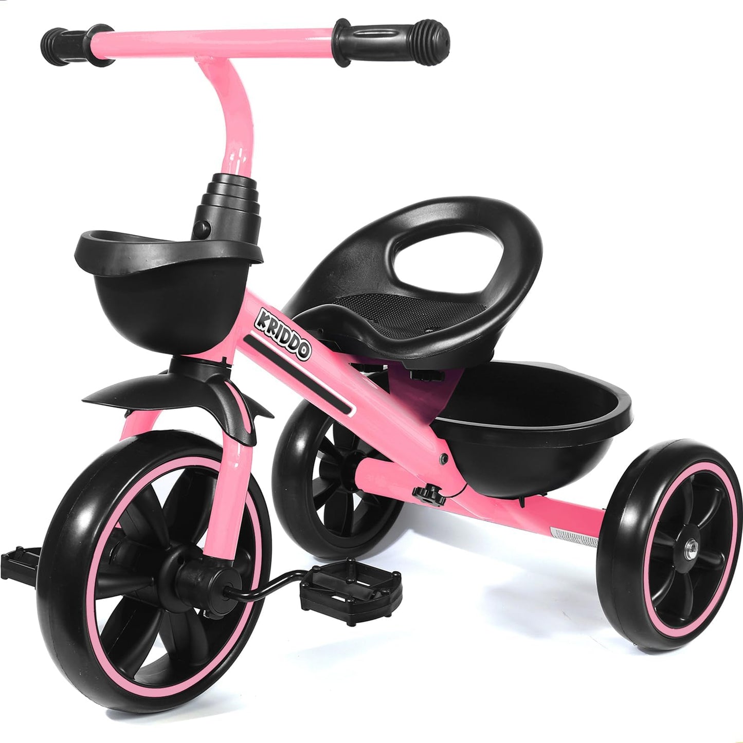 KRIDDO Kids Tricycle for 2-5 Year Olds - Gift for Toddlers - Black