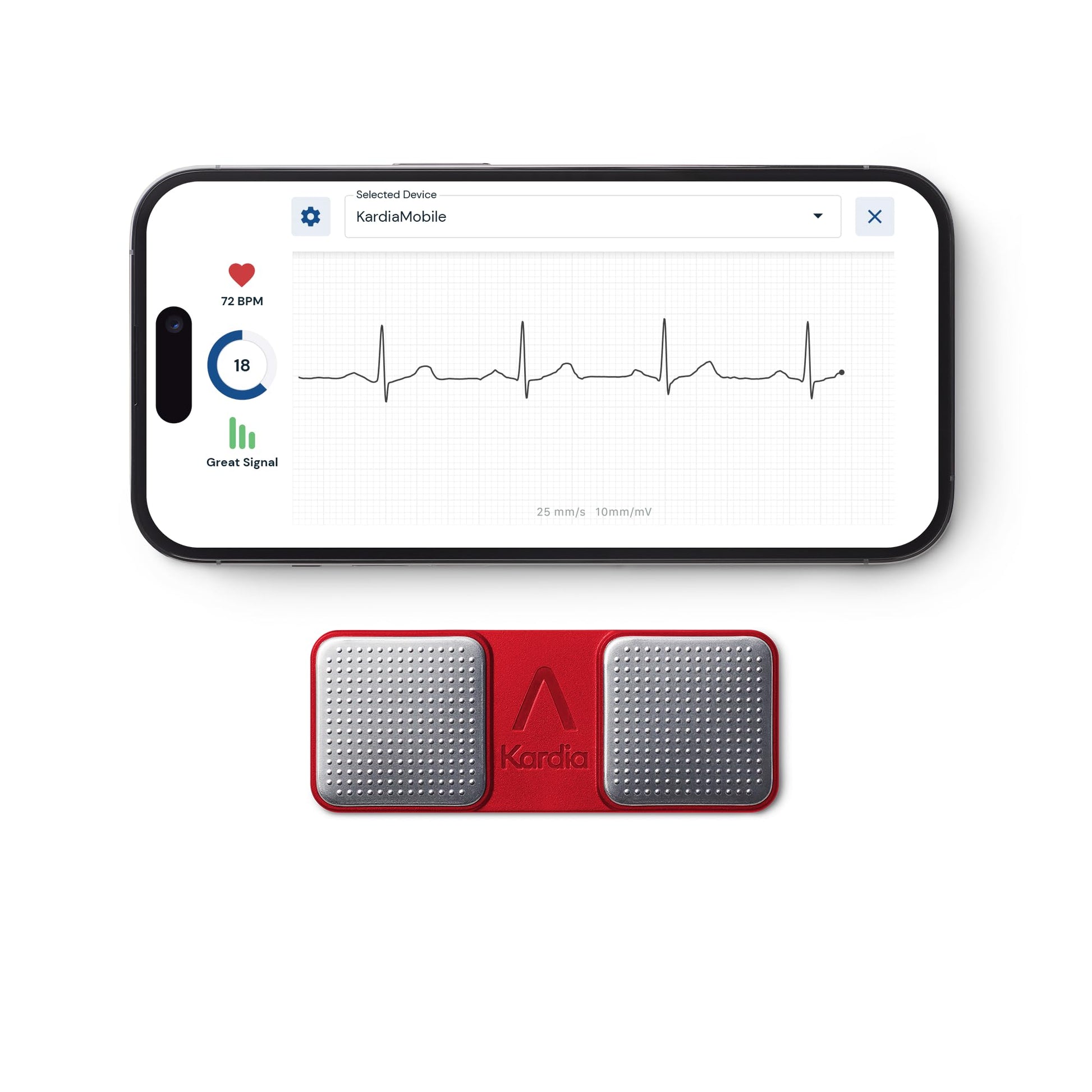 KardiaMobile 1-Lead Personal EKG Monitor – Record at Home – Detects AFib &amp; Irregular Arrhythmias – Easy Results in 30 Seconds – Works w/Most Smartphones - FSA/HSA Eligible