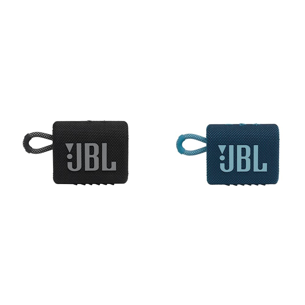 JBL Go 3 - Portable Mini Bluetooth Speaker, big audio and punchy bass, IP67 waterproof and dustproof, 5 hours of playtime, speaker for home, outdoor and travel (Black)