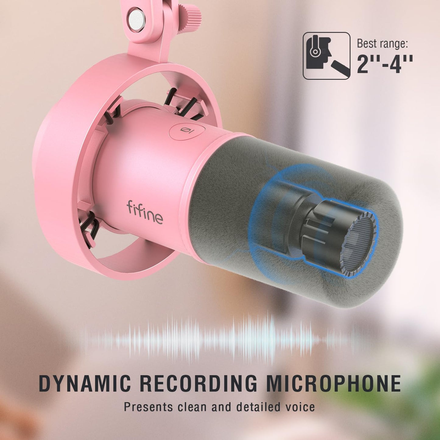 FIFINE Dynamic Microphone, XLR/USB Podcast Recording PC Microphone for Vocal Voice-Over Streaming, Studio Metal Mic with Mute, Headphone Jack, Monitoring Volume Control, Windscreen-Amplitank K688