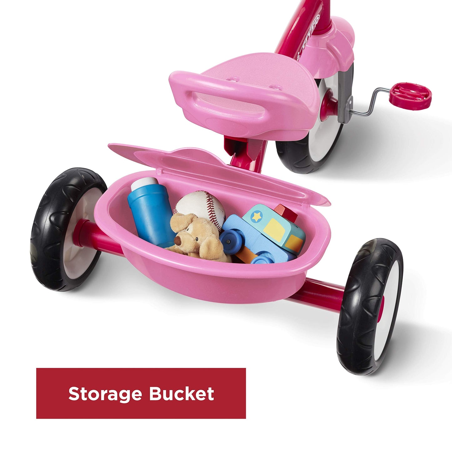 Radio Flyer Pink Rider Trike, Outdoor Tricycle for Toddlers Age 3-5 (Amazon Exclusive)