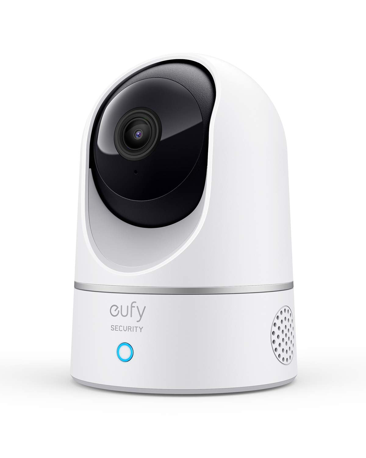 eufy Security Indoor Cam E220, Camera for home Security, Pan &amp; Tilt, Dog/Pet Camera, 2K Wi-Fi Plug-in, Motion Tracking, Motion Only Alerts, Night Vision, HomeBase 3 Compatible, Voice Assistant Support