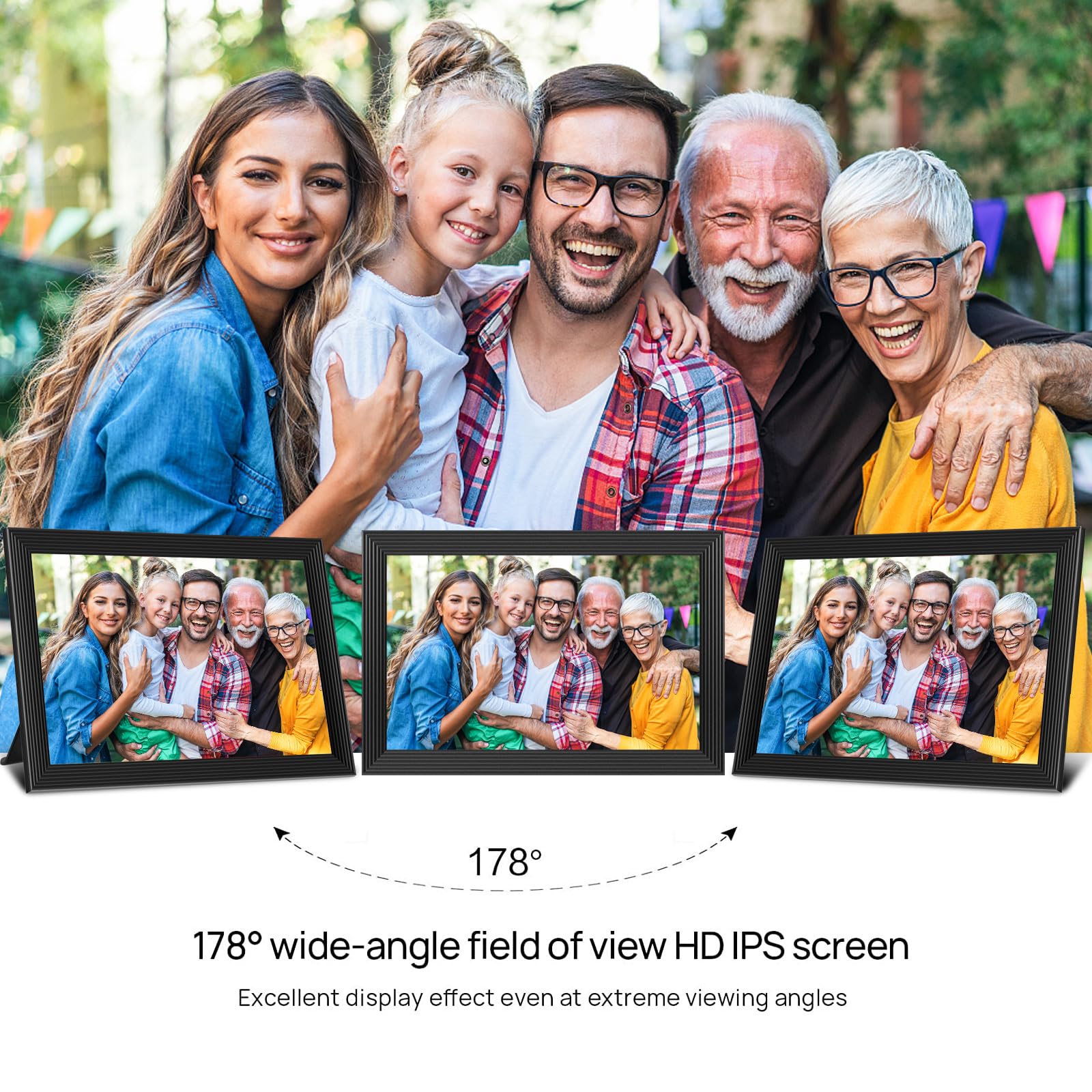 FRAMEO Digital Photo Frame, 10.1 Inch WiFi Digital Picture Frame with 1280x800 IPS HD Touch Screen, 32GB Storage Auto-Rotate Wall Mountable Easy Share Photos or Videos via Frameo App from Anywhere