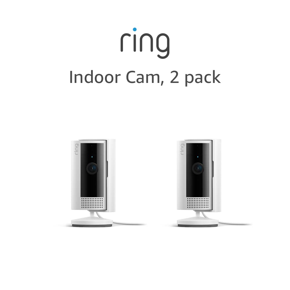 Ring Indoor Cam (2nd Gen) | latest generation, 2023 release | 1080p HD Video &amp; Color Night Vision, Two-Way Talk, and Manual Audio &amp; Video Privacy Cover | White