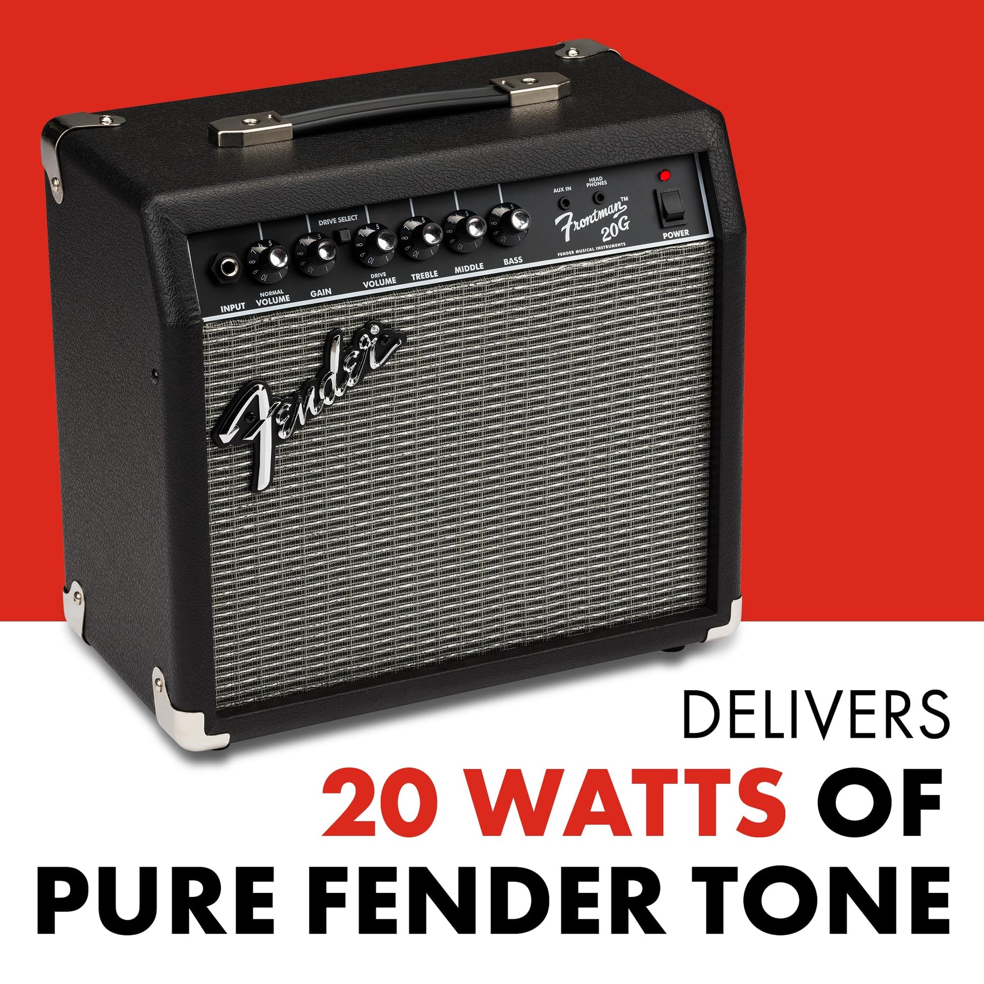 Fender Frontman 10G Guitar Amp, 10 Watts, with 2-Year Warranty, 6 Inch Fender Special Design Speaker, 5.75Dx10.25Wx11H Inches