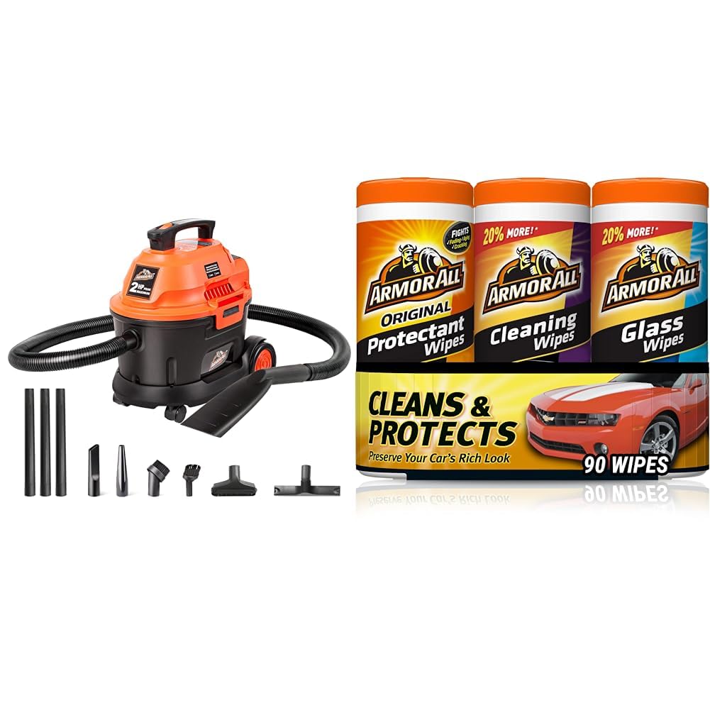 Armor All, AA255 , 2.5 Gallon 2 Peak HP Wet/Dry Utility Shop Vacuum , Orange