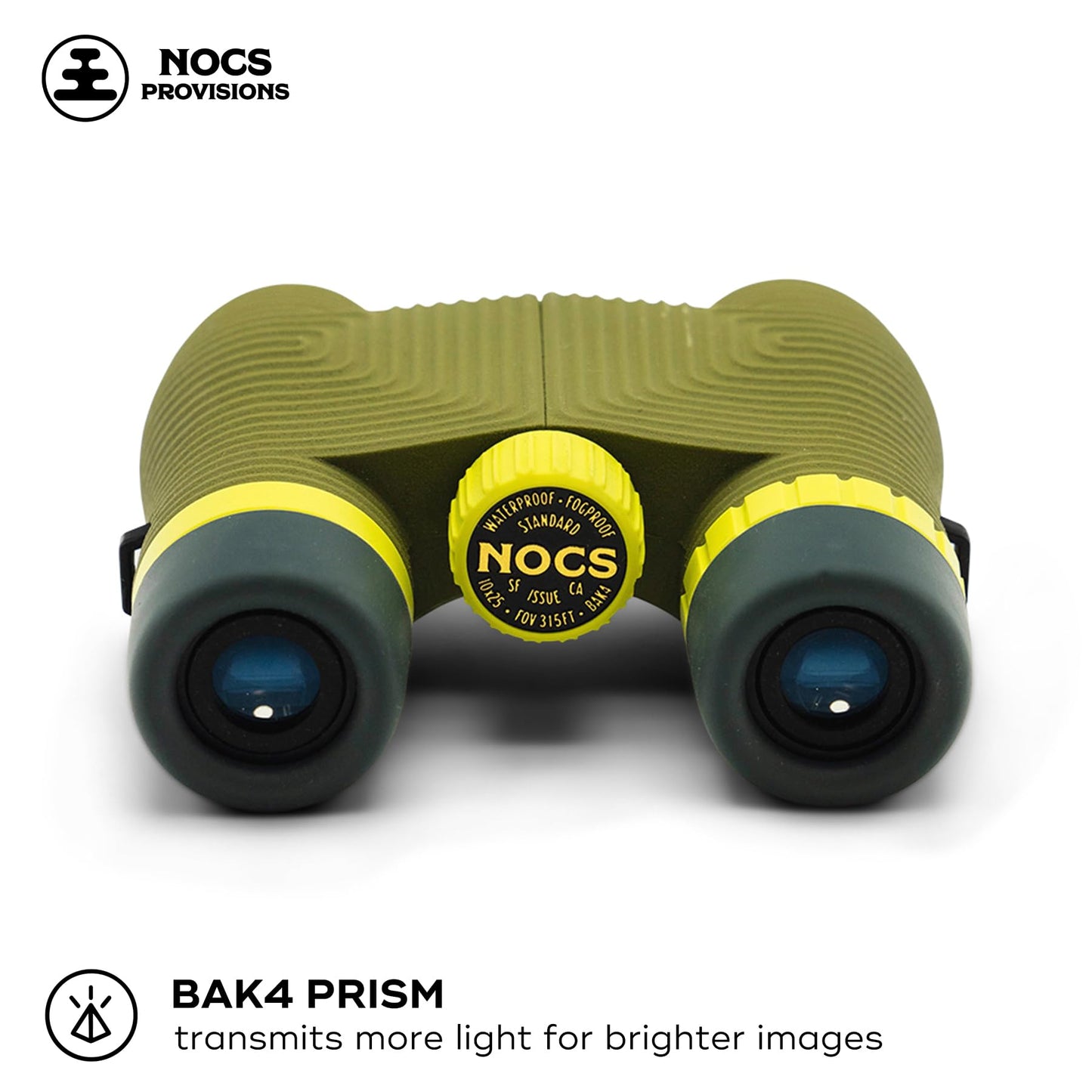 Nocs Provisions Standard Issue 8x25 Waterproof Binoculars | Lightweight, Compact, 8X Magnification, Wide View, Multi-Coated Lenses for Bird Watching, Hiking, and Outdoor Activities - Canary (Yellow)