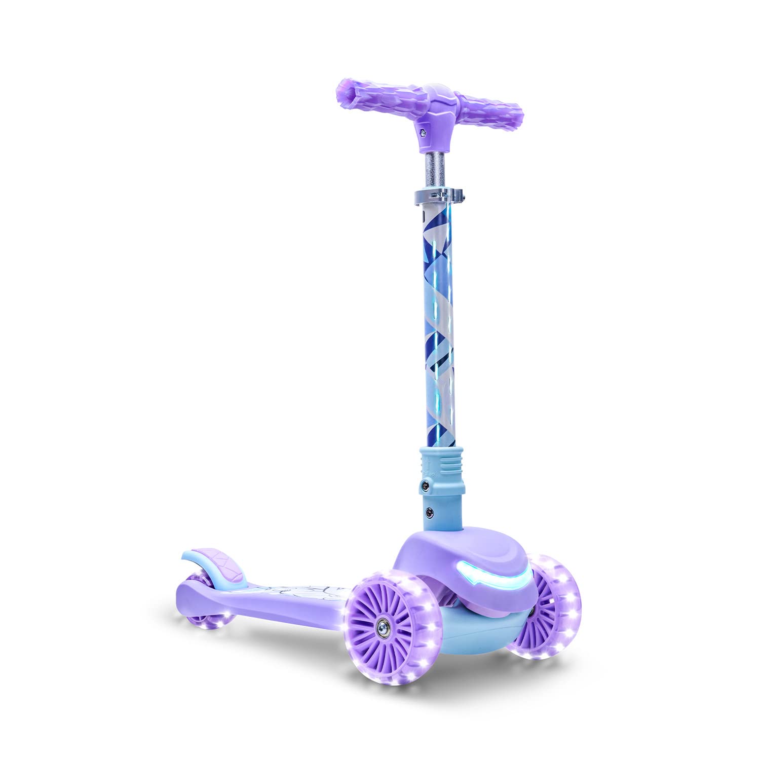 Jetson Character Kids Kick Scooter, LED Lights on Stem &amp; Light-Up Wheels, Lightweight Frame, Height-Adjustable Handlebar, Lean-to-Steer System, Easy-Fold Mechanism