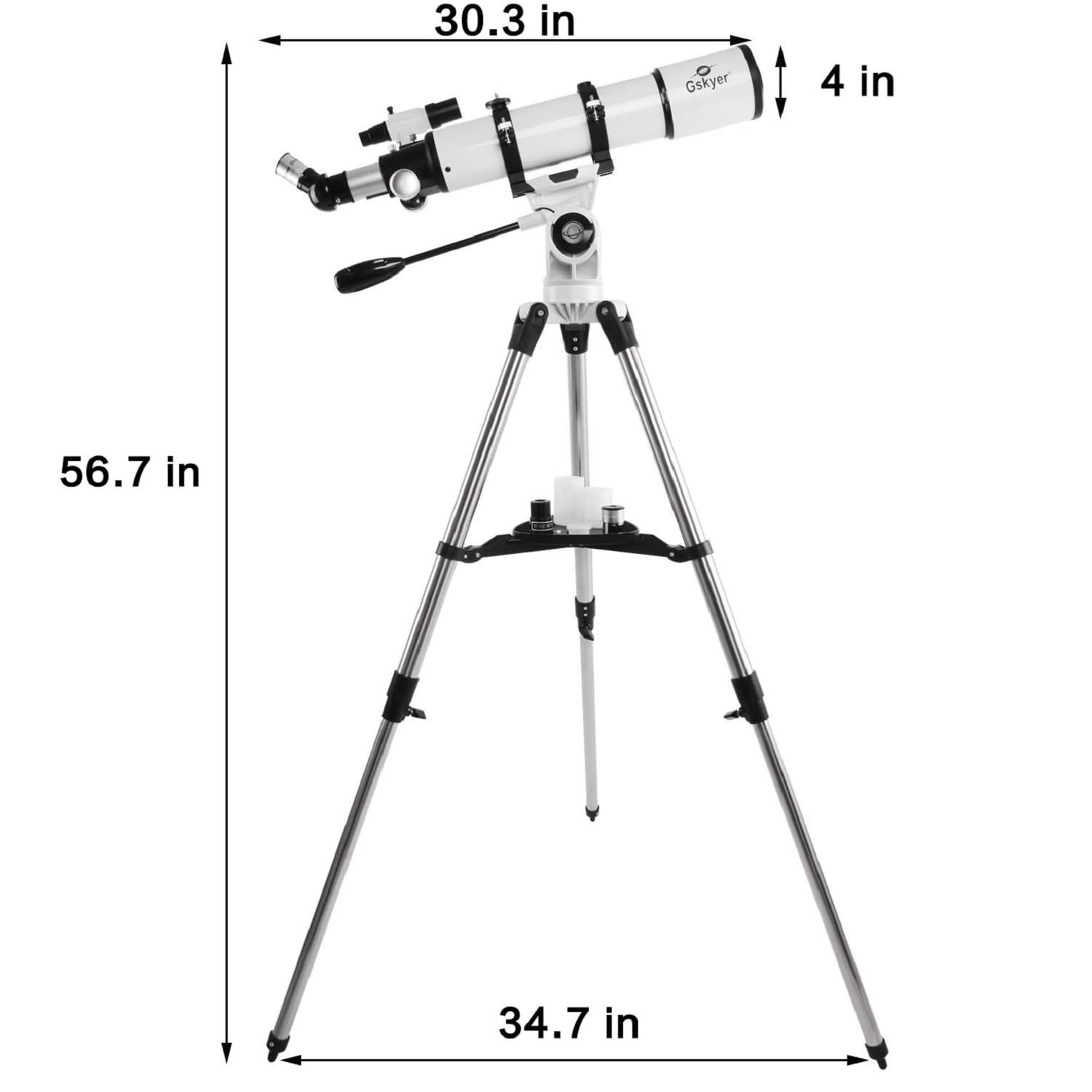 Gskyer Telescope, 70mm Aperture 400mm AZ Mount Astronomical Refracting Telescope for Kids Beginners - Travel Telescope with Carry Bag, Phone Adapter and Wireless Remote.