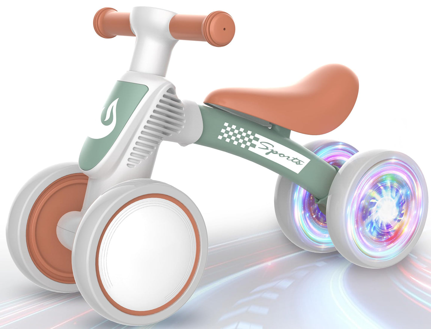 Colorful Lighting Baby Balance Bike Toys for 1 Year Old Boy Gifts, 10-36 Month Toddler Balance Bike, No Pedal 4 Silence Wheels &amp; Soft Seat First Bike, One Year Old Boy Birthday Gift.