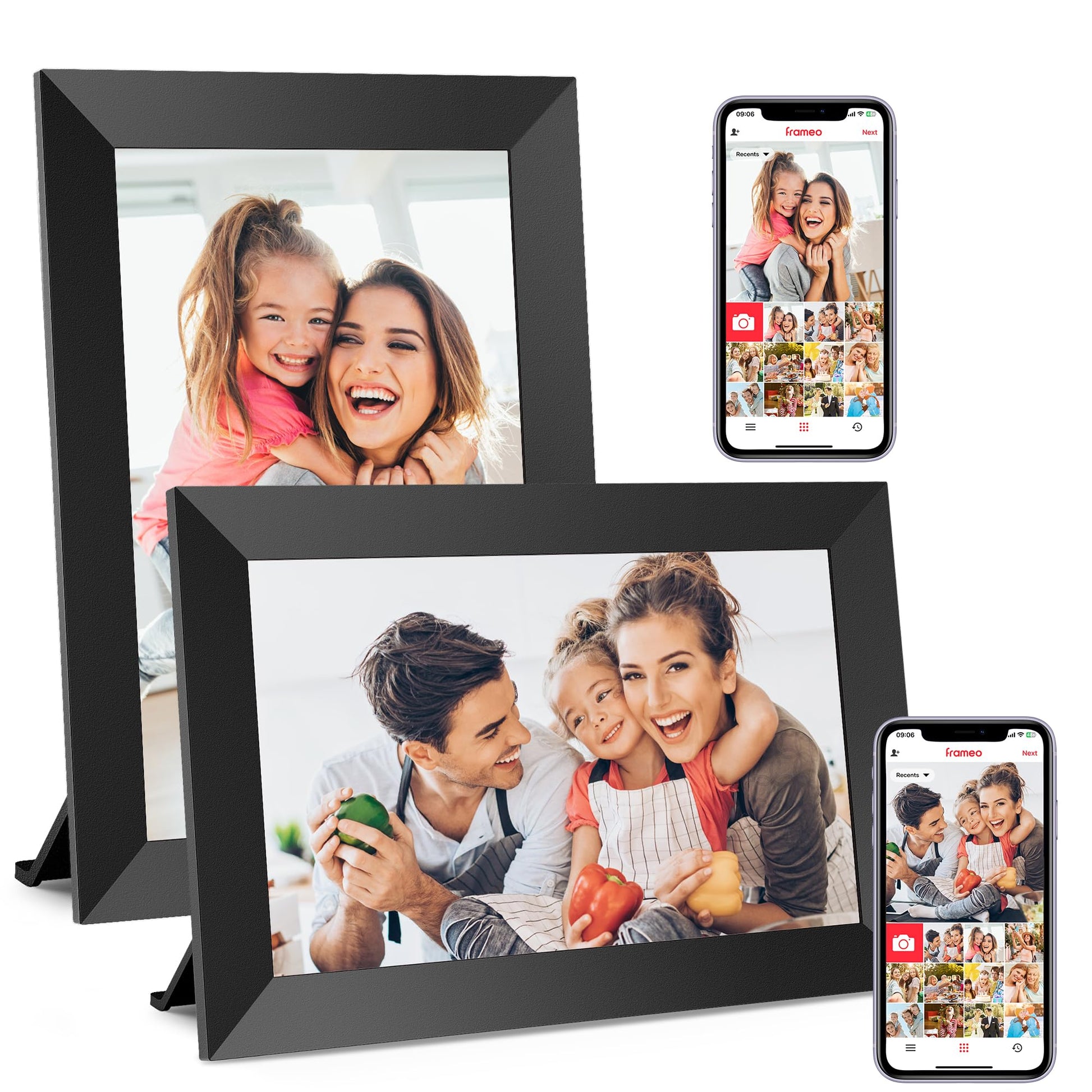 Frameo 10.1 Inch WiFi Digital Picture Frame, 1280x800 HD IPS Touch Screen Photo Frame Electronic, 32GB Memory, Auto-Rotate, Wall Mountable, Share Photos/Videos Instantly via Frameo App from Anywhere