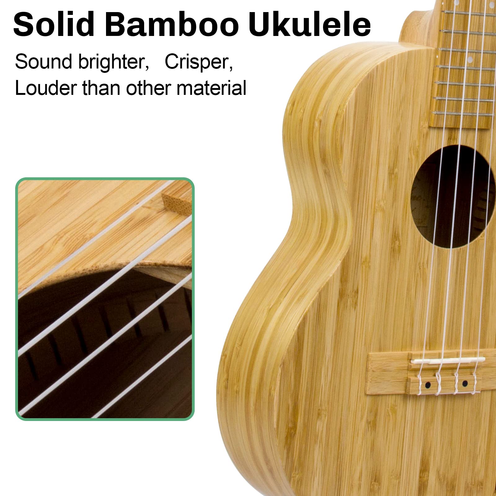 AKLOT 5 Strings Ukulele,Tenor Ukelele 26 inch Solid Mahogany Uke with Gig Bag Belt Extra Strings Professionals