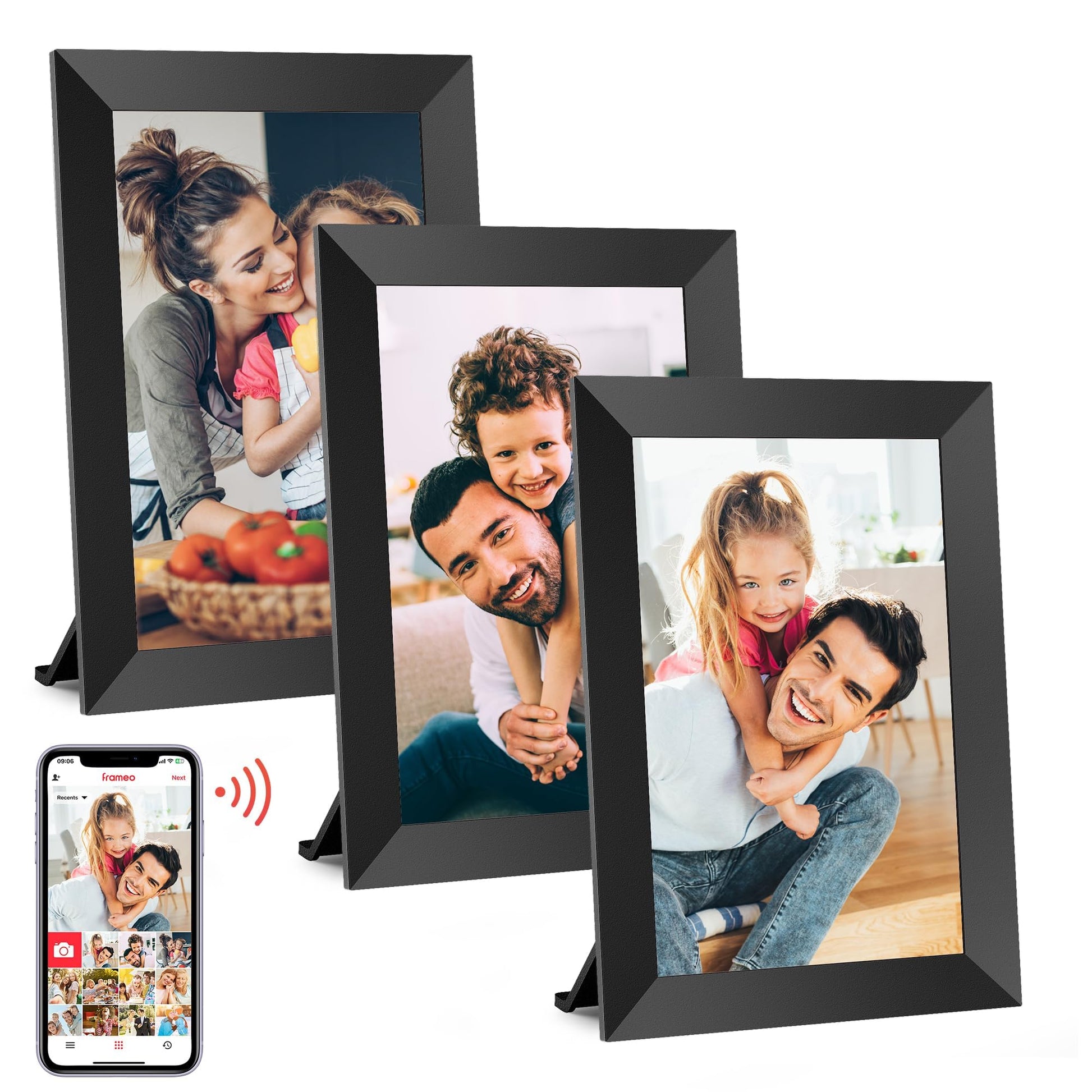 Frameo 10.1 Inch WiFi Digital Picture Frame, 1280x800 HD IPS Touch Screen Photo Frame Electronic, 32GB Memory, Auto-Rotate, Wall Mountable, Share Photos/Videos Instantly via Frameo App from Anywhere