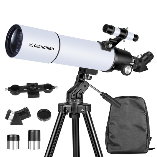 Telescope for Adults High Powered, 80mm Aperture 600mm Telescopes for Adults Astronomy, Travel Telescopio for Beginners with AZ Mount, Backpack, Phone Adapter, Moon Filter