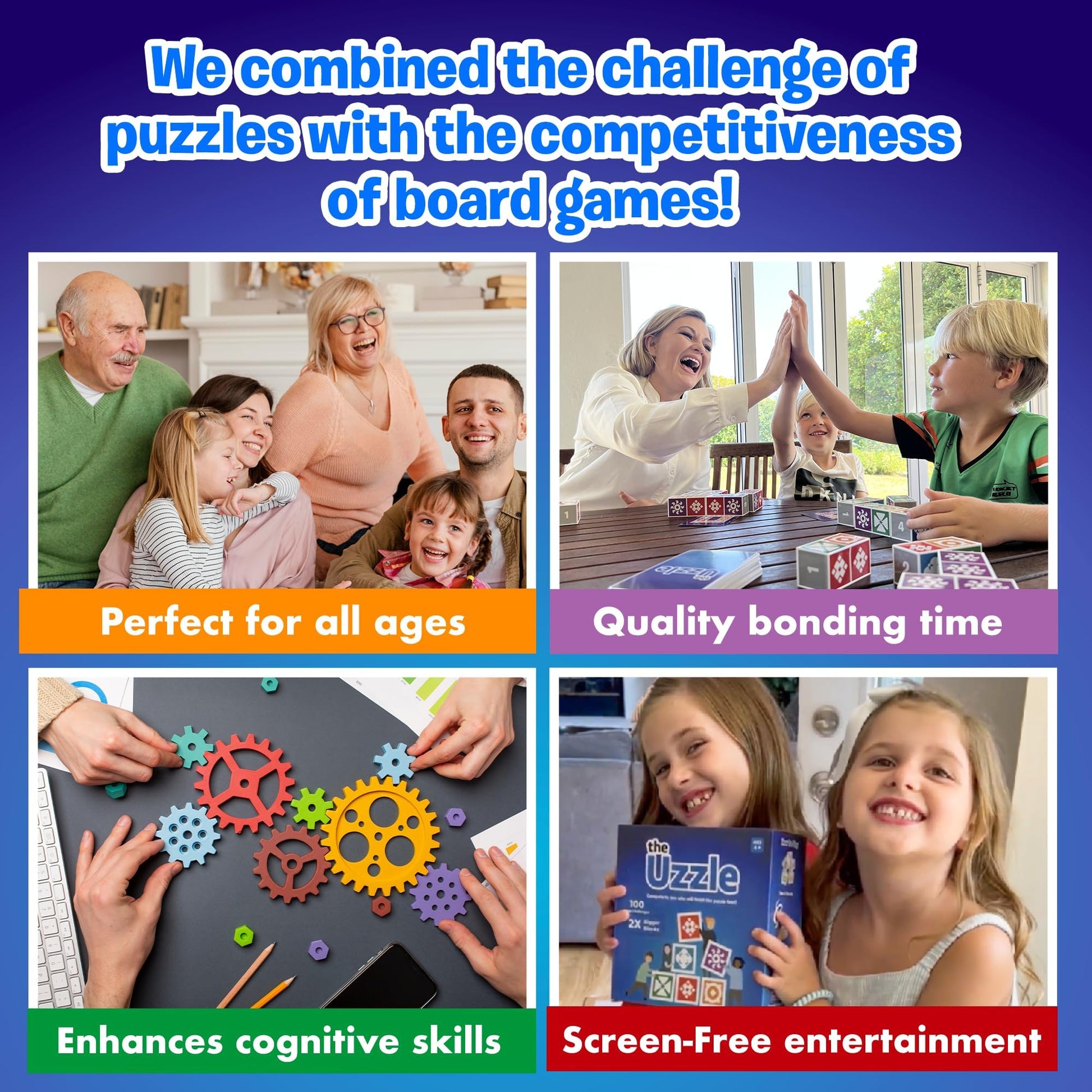 3.0 Board Game, Family Board Games for Children &amp; Adults, Block Puzzle Games for Ages 4+