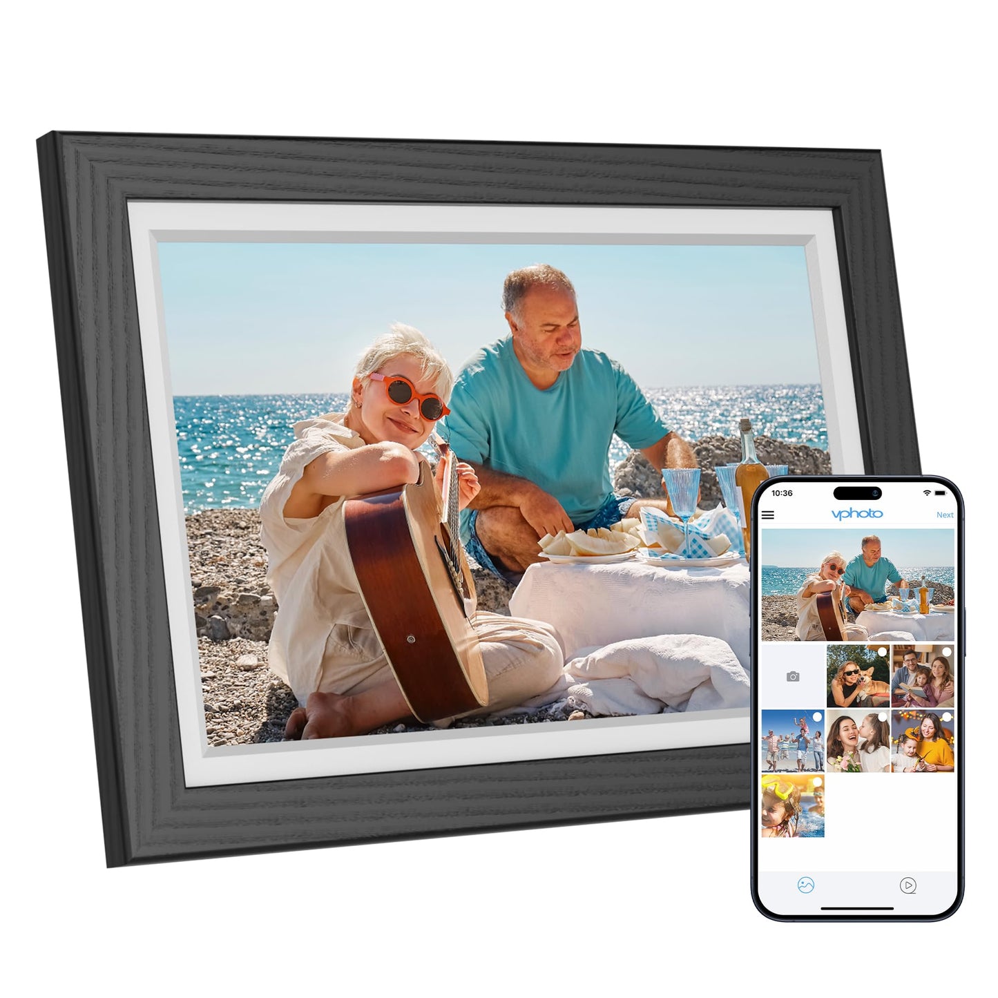 Dragon Touch 15.6 Inch Large Digital Picture Frame - WiFi Digital Photo Frame with 32GB Storage, FHD 1080P Touch Screen, Auto-Rotate, Share Photos/Videos Instantly via Free App Best Gifts for Mom