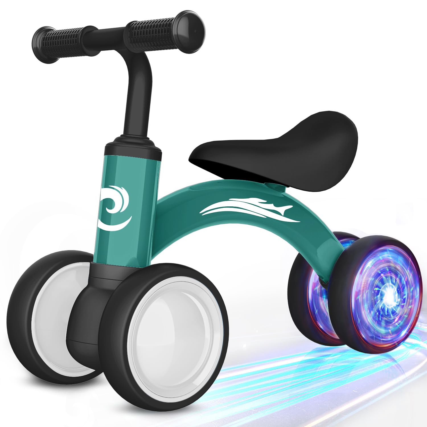 Colorful Lighting Baby Balance Bike Toys for 1 Year Old Boy Gifts, 10-36 Month Toddler Balance Bike, No Pedal 4 Silence Wheels&amp;Soft Seat First Riding on Toys, One Year Old Boy Birthday Gifts.